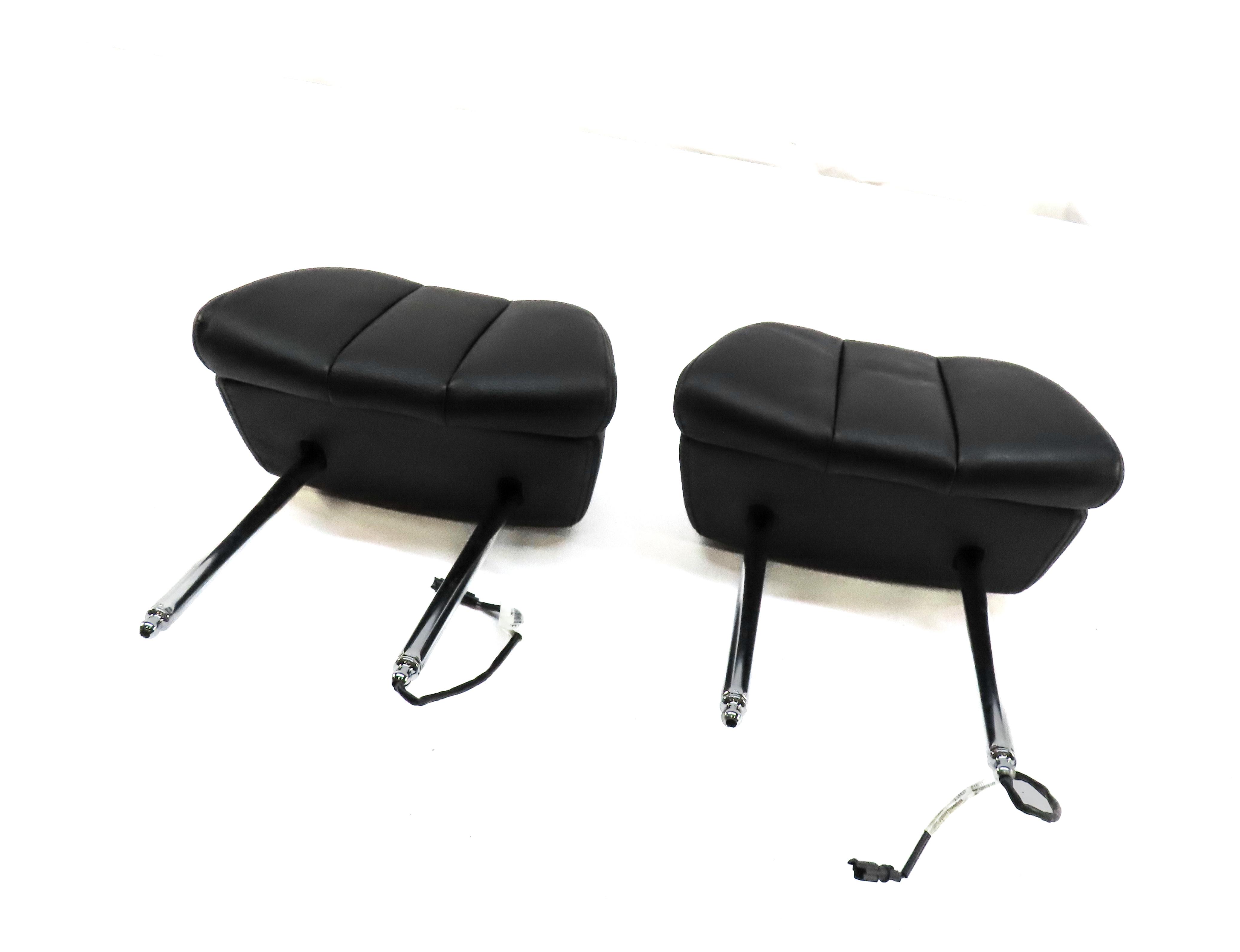 2013 BMW X5M (E70) FRONT LEFT & RIGHT HEADREST SET M SPORT ///M EMBOSSED (BLACK) — exact item pictured