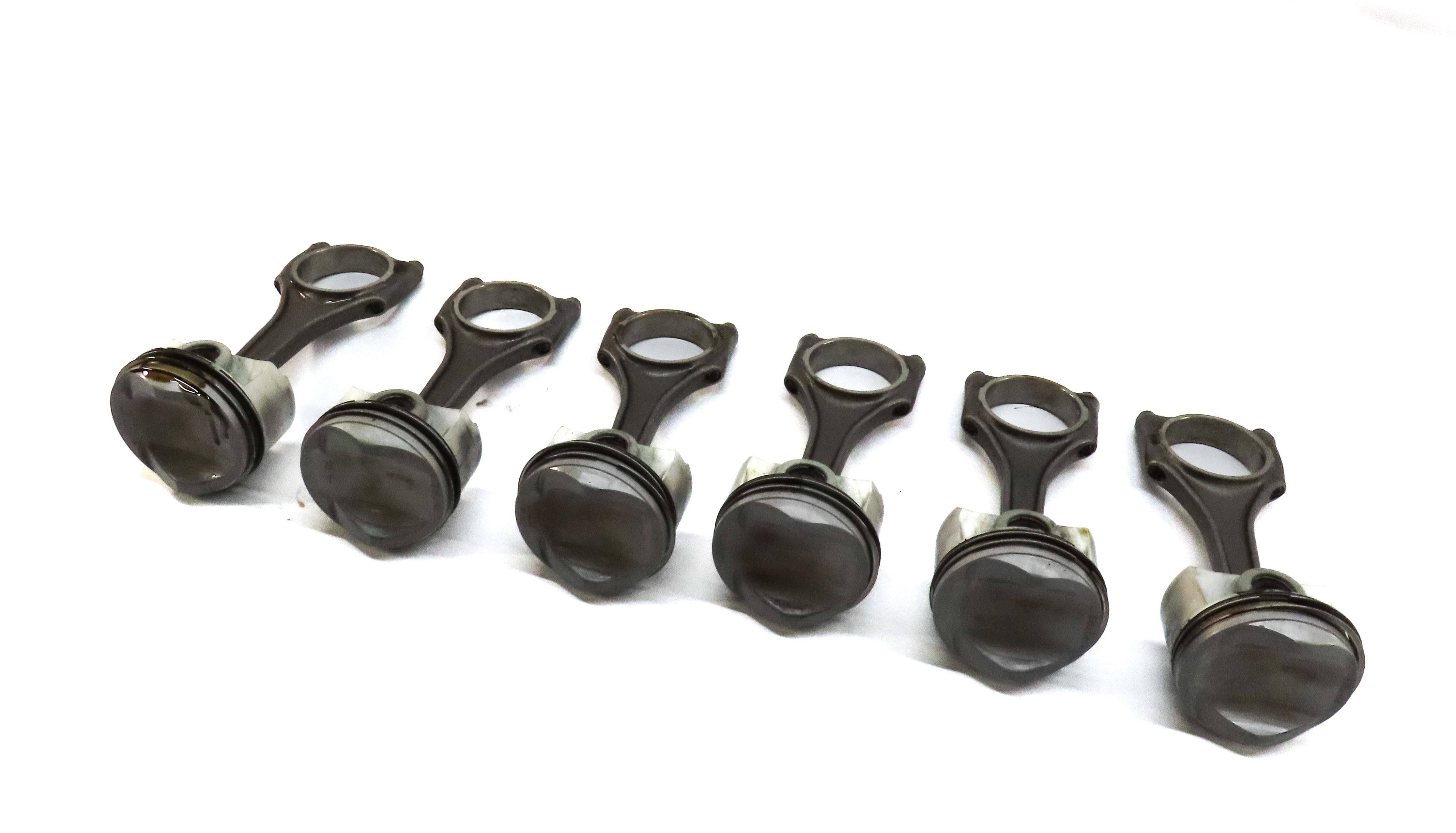 11-18 CAYENNE PANAMERA (958 970 G1) 3.0L HYBRID PISTON & CONNECTING ROD SET 6 — exact item pictured