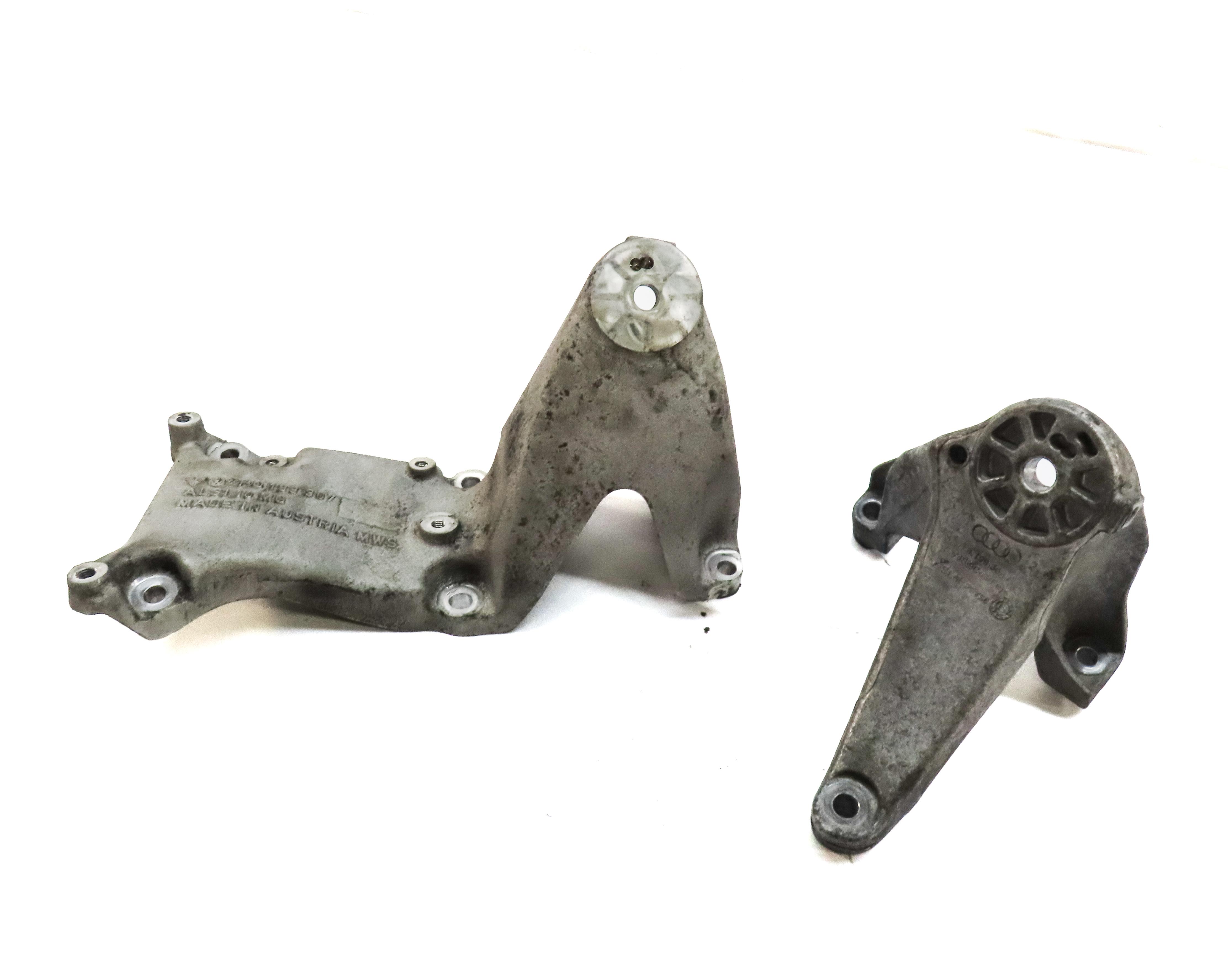 2014 PORSCHE CAYENNE 958 3.0L HYBRID M06.EC LEFT RIGHT ENGINE MOUNT BRACKET SET2 — exact item pictured