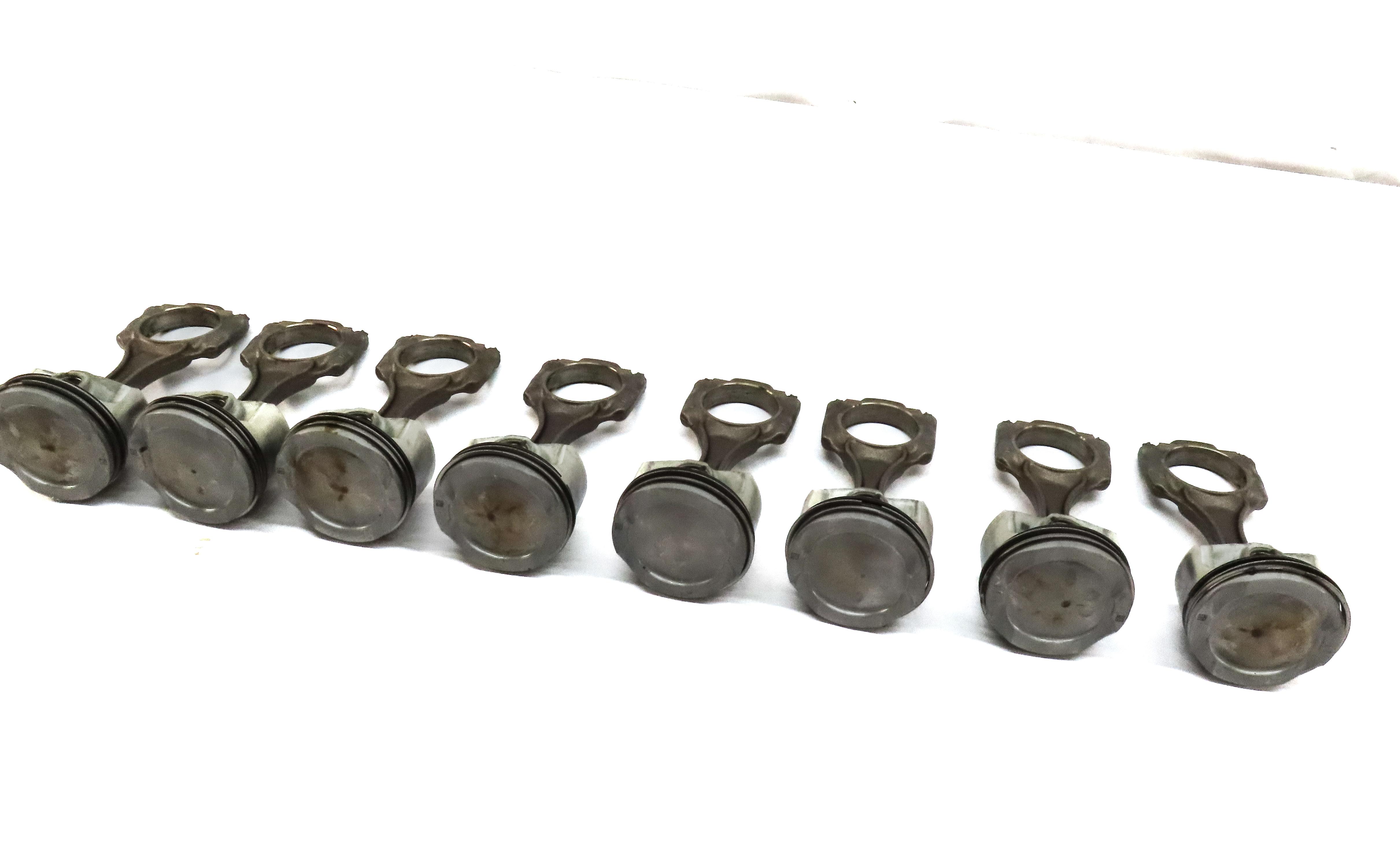 13 BMW 6 7 M5 M6 F01 F06 F10 4.4L N63 TURBO ENGINE PISTON & CONNECTING ROD SET8 — exact item pictured