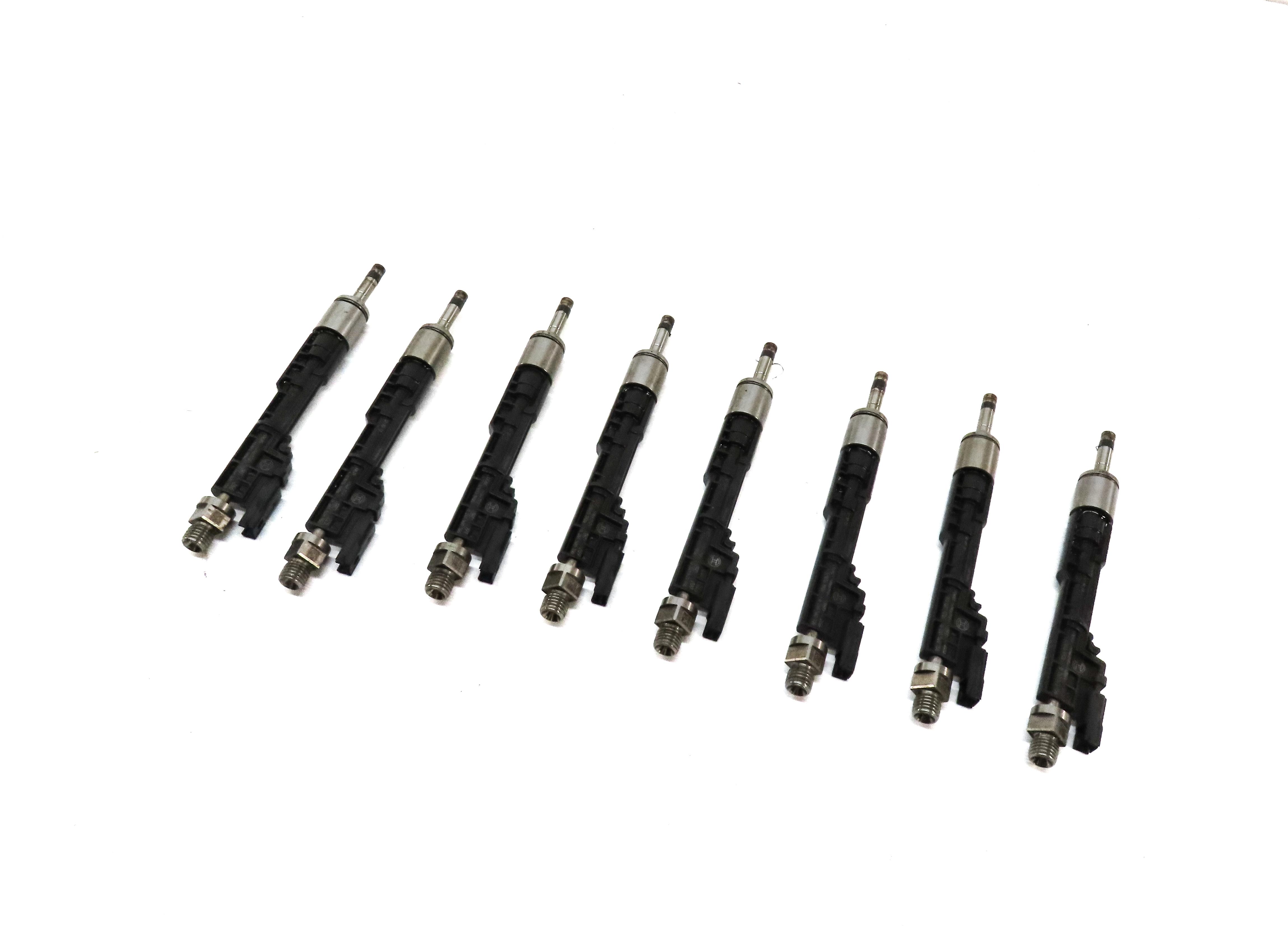 2012-2014 BMW 650i 750i M5 M6 (F01 F07 F10 F12) 4.4L N63 S63 FUEL INJECTOR SET 8 — exact item pictured