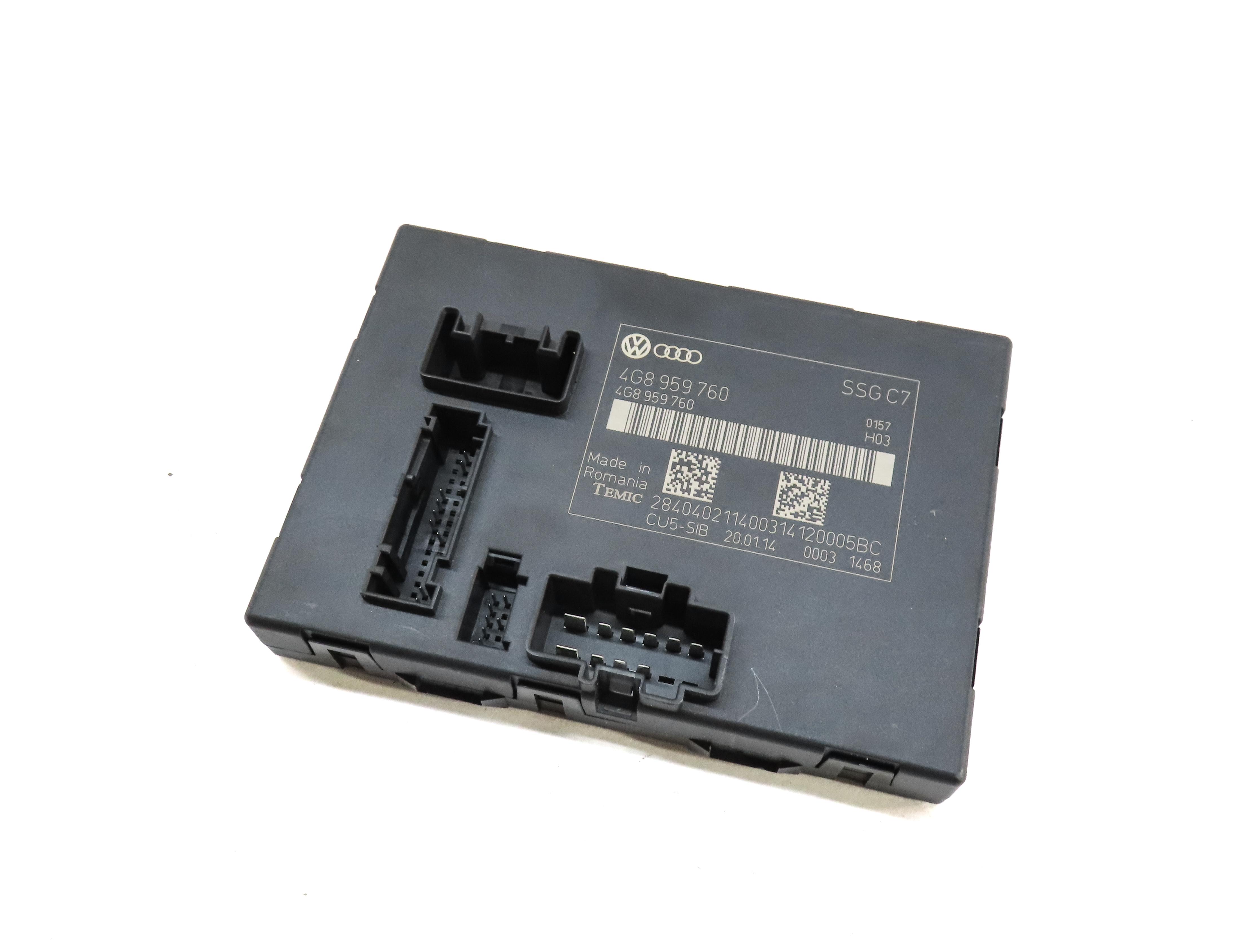 2014 AUDI A6 (C7) FRONT LEFT DRIVER SEAT CONTROL MODULE 4G8959760 — exact item pictured