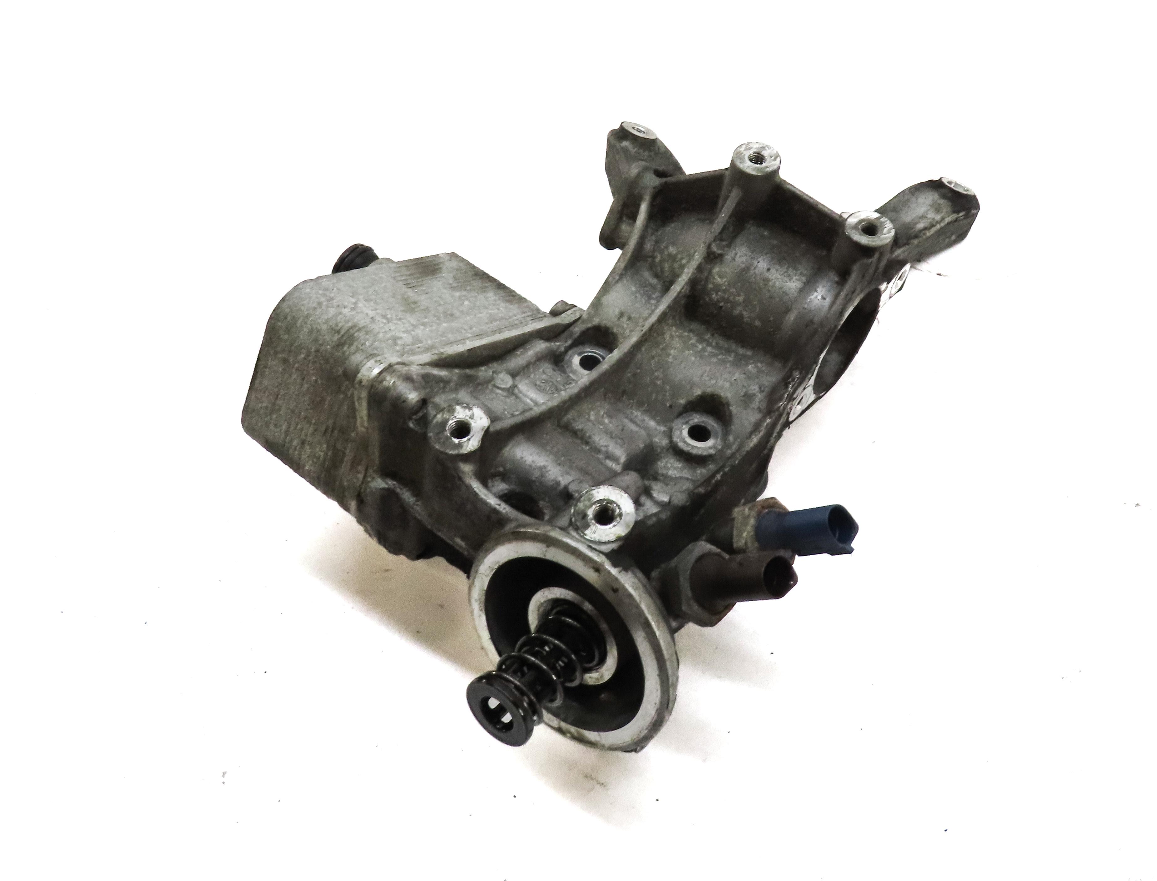 2014 AUDI A6 (C7) 2.0L TURBO CAED ENGINE OIL FILTER MOUNT BRACKET w/ OIL COOLER — exact item pictured