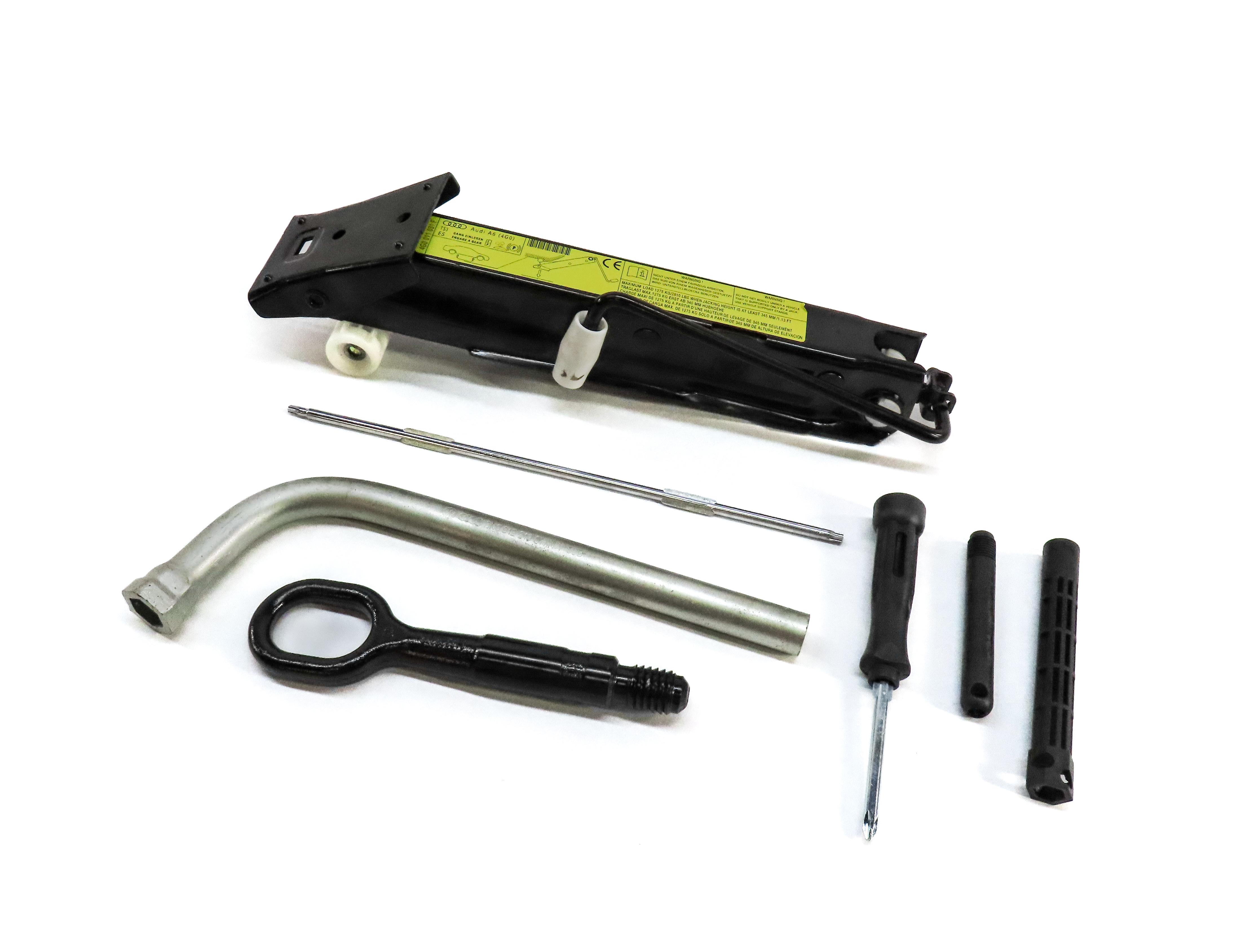 2012-2018 AUDI A6 S6 A7 S7 RS7 (C7) SPARE TIRE WHEEL SCISSOR JACK w/ TOOL KIT — exact item pictured