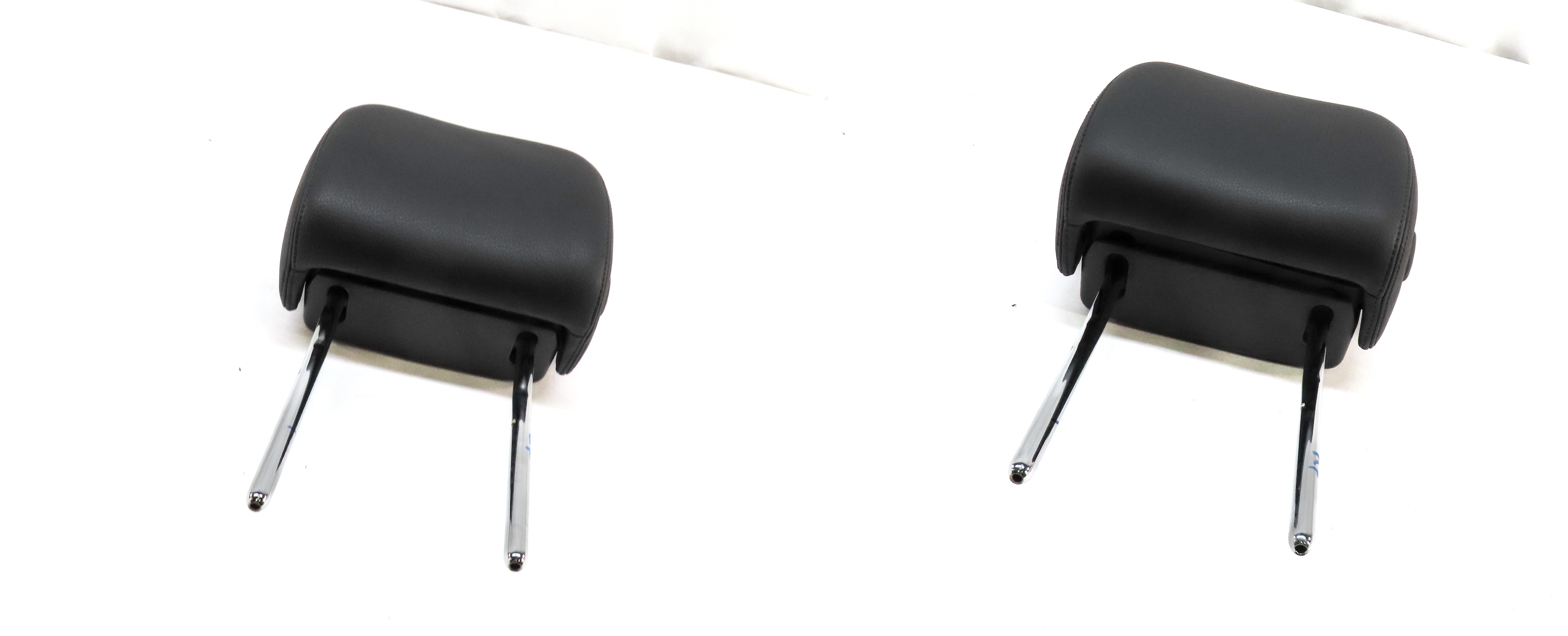 2014 AUDI A6 C7 FRONT LEFT DRIVER & RIGHT PASSENGER SEAT HEADREST SET (BLACK FZ) — exact item pictured