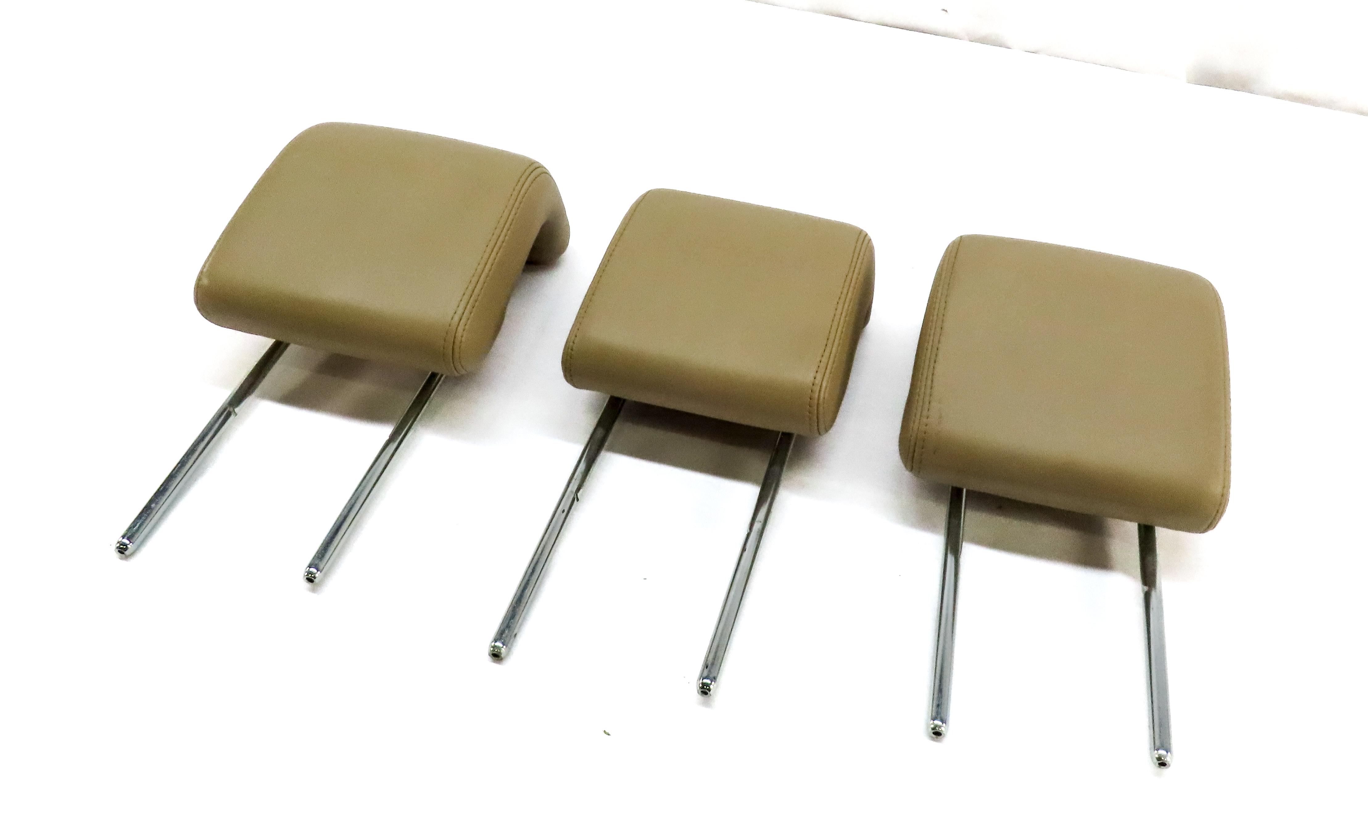 07-08 RANGE ROVER SPORT L320 REAR LEFT RIGHT CENTER HEADREST SET3 (ALPACA BEIGE) — exact item pictured