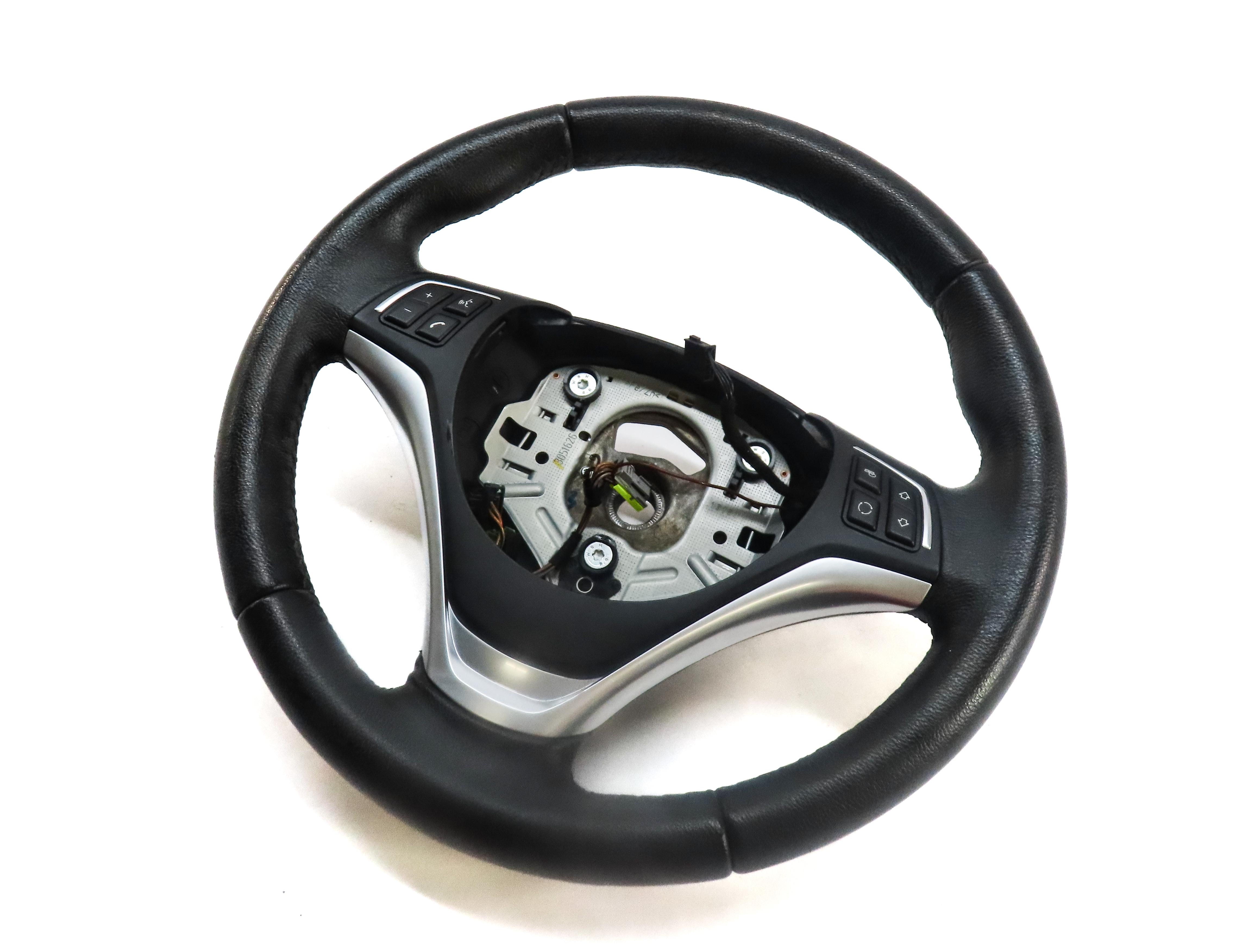 2013-2015 BMW X1 (E84) LEFT DRIVER SPORT STEERING WHEEL w/ SWITCHES (BLACK) — exact item pictured