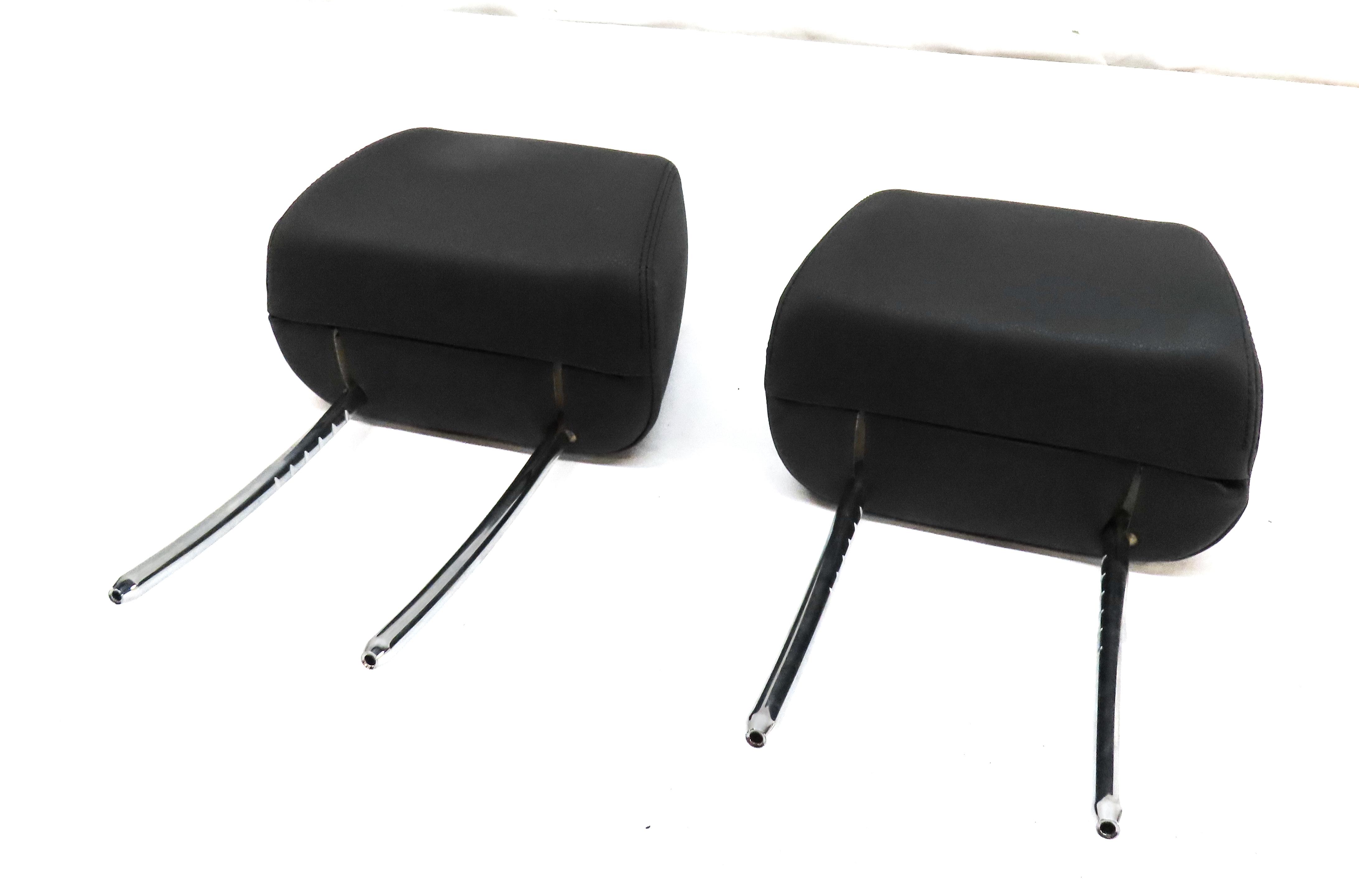 2013-2015 BMW X1 (E84) FRONT LEFT & RIGHT SEAT HEADREST SET 2 (BLACK SENSATEC) — exact item pictured