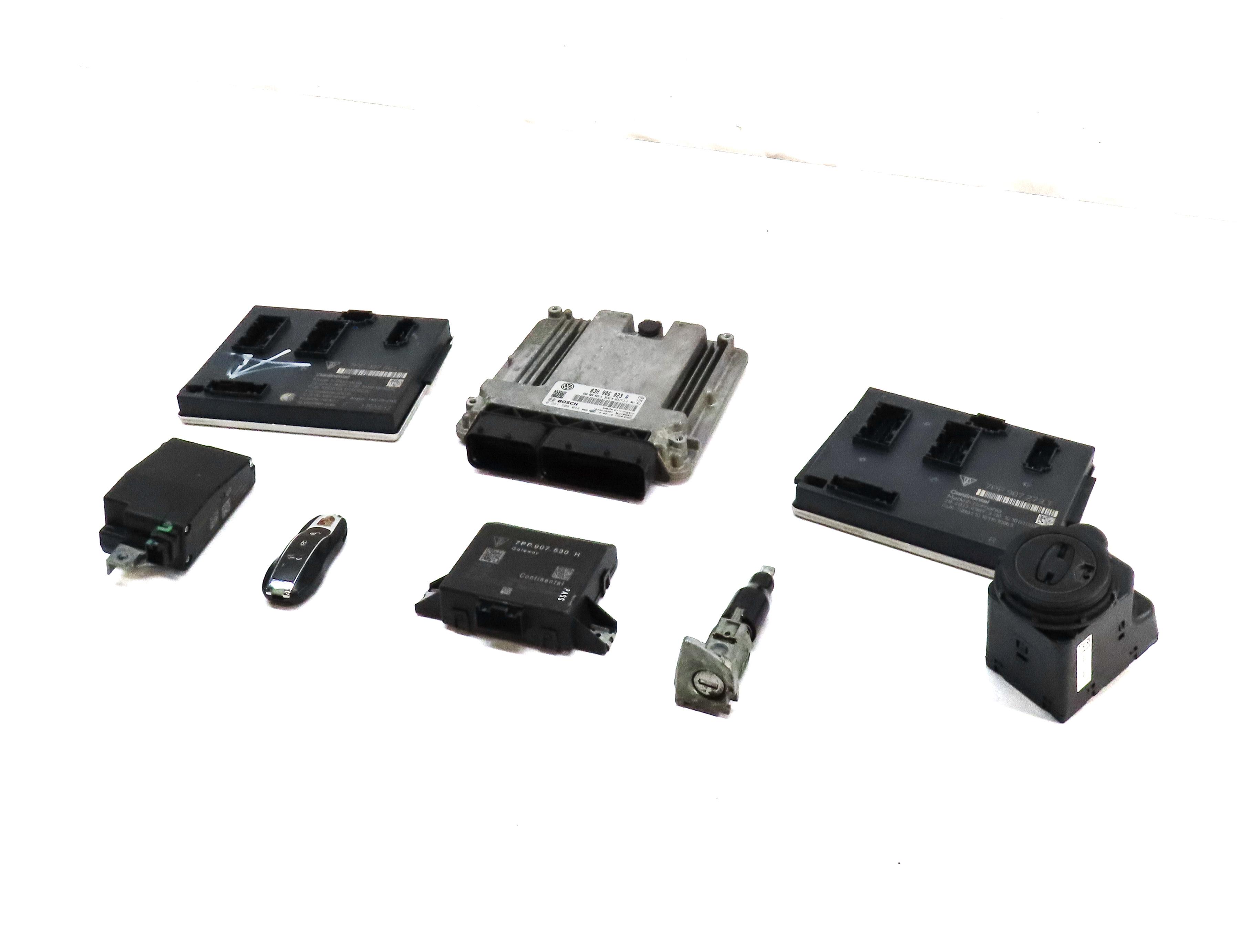 2011-2018 PORSCHE CAYENNE (958) 3.6L ENGINE ECM BCM IMMOBILIZER MODULE KEY SET — exact item pictured
