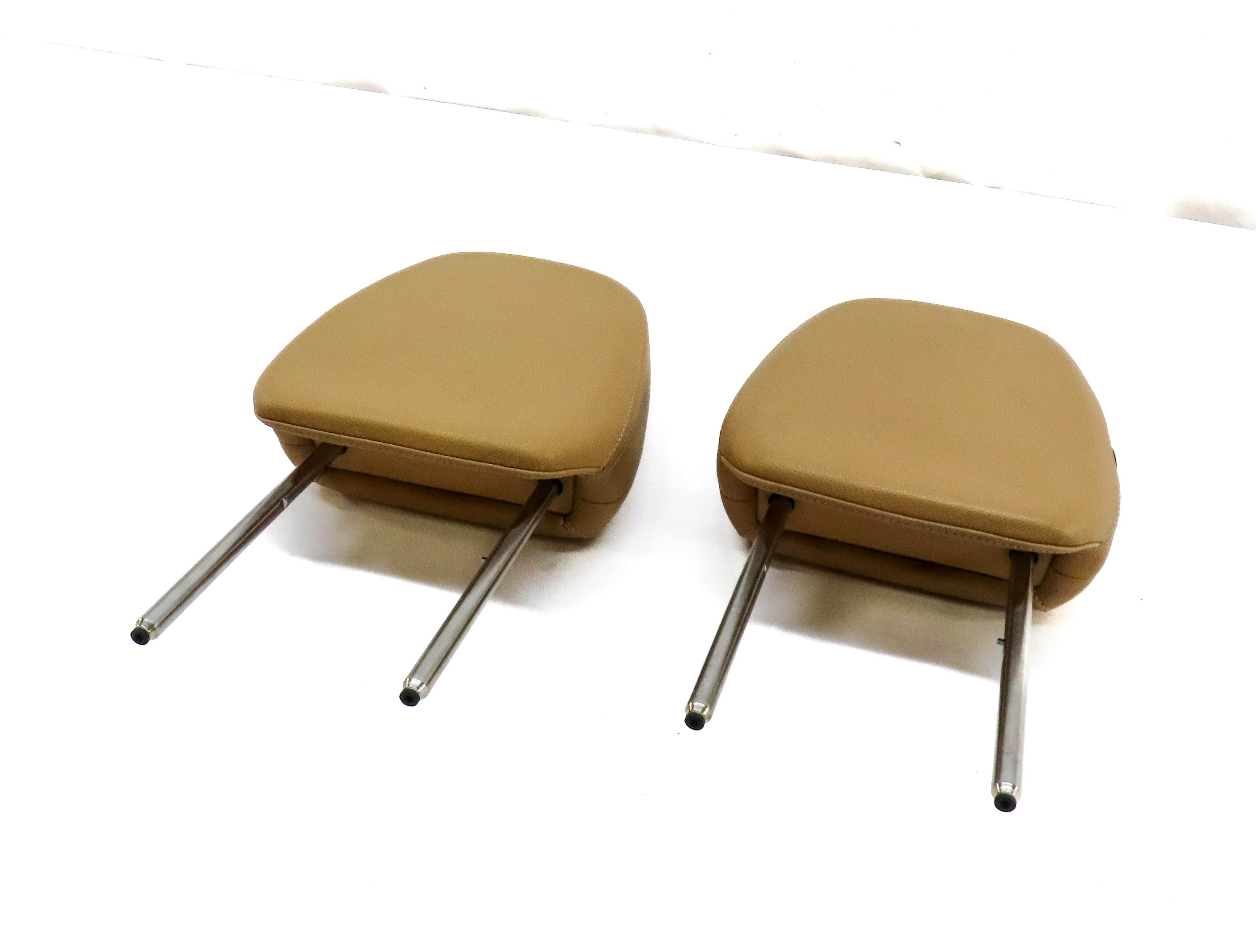 11-18 PORSCHE CAYENNE (958) FRONT LEFT & RIGHT SEAT HEADREST SET 2 (BEIGE) — exact item pictured