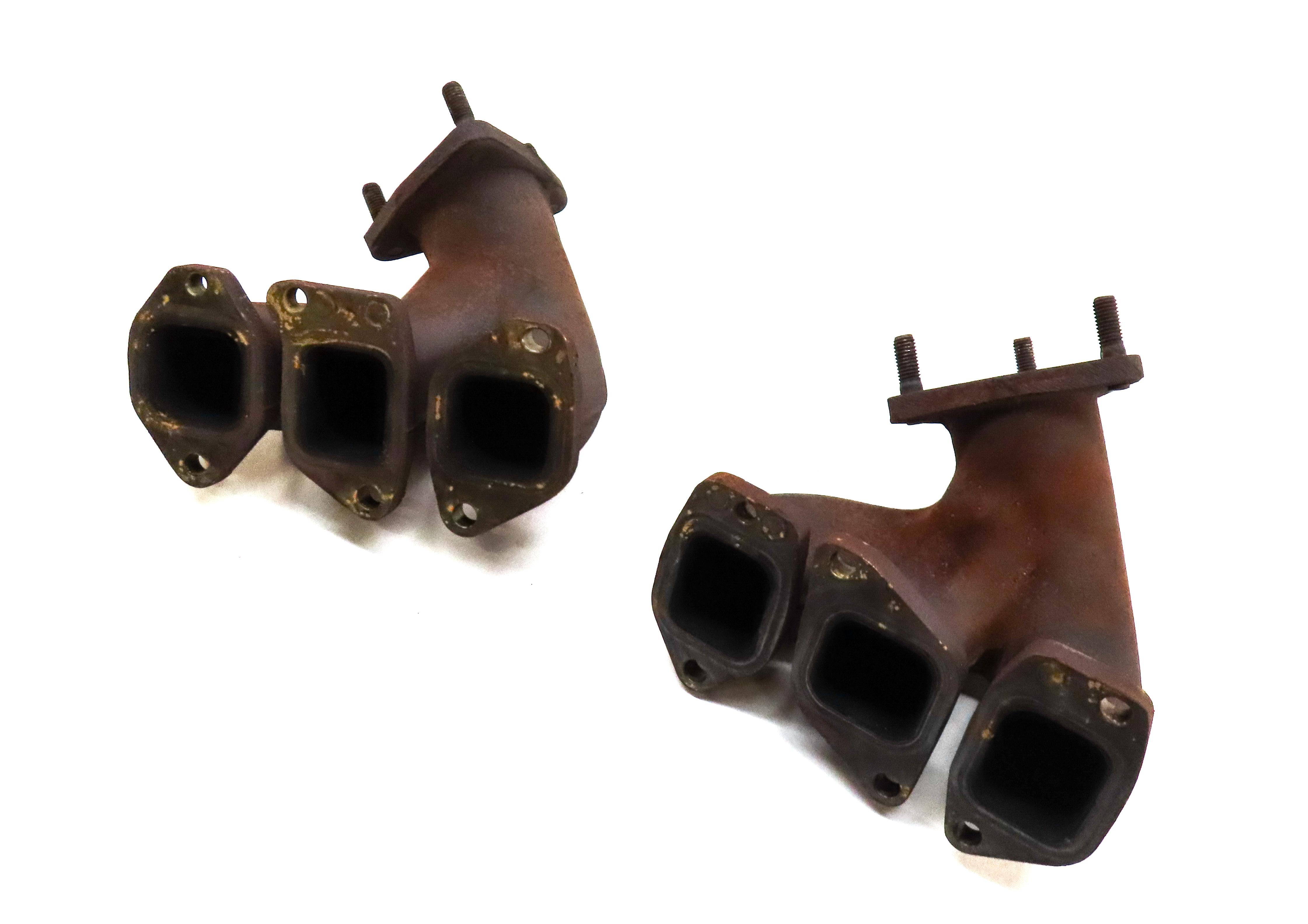 2011-2018 PORSCHE CAYENNE (958) 3.6L ENGINE LEFT & RIGHT EXHAUST MANIFOLD SET — exact item pictured