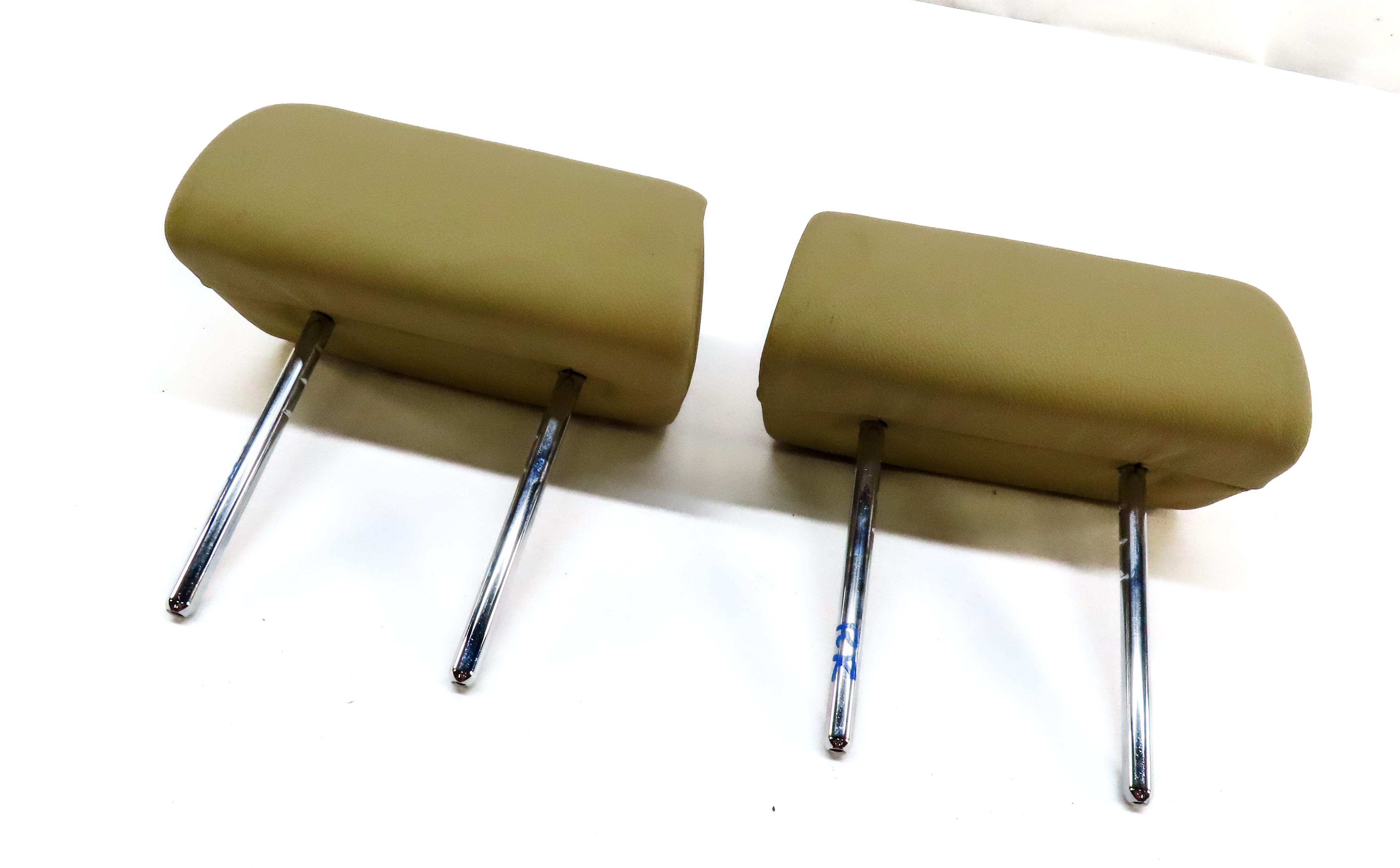2010-2013 BMW X5 (E70) REAR LEFT & RIGHT 2ND ROW SEAT HEADREST SET 2 (BEIGE) — exact item pictured