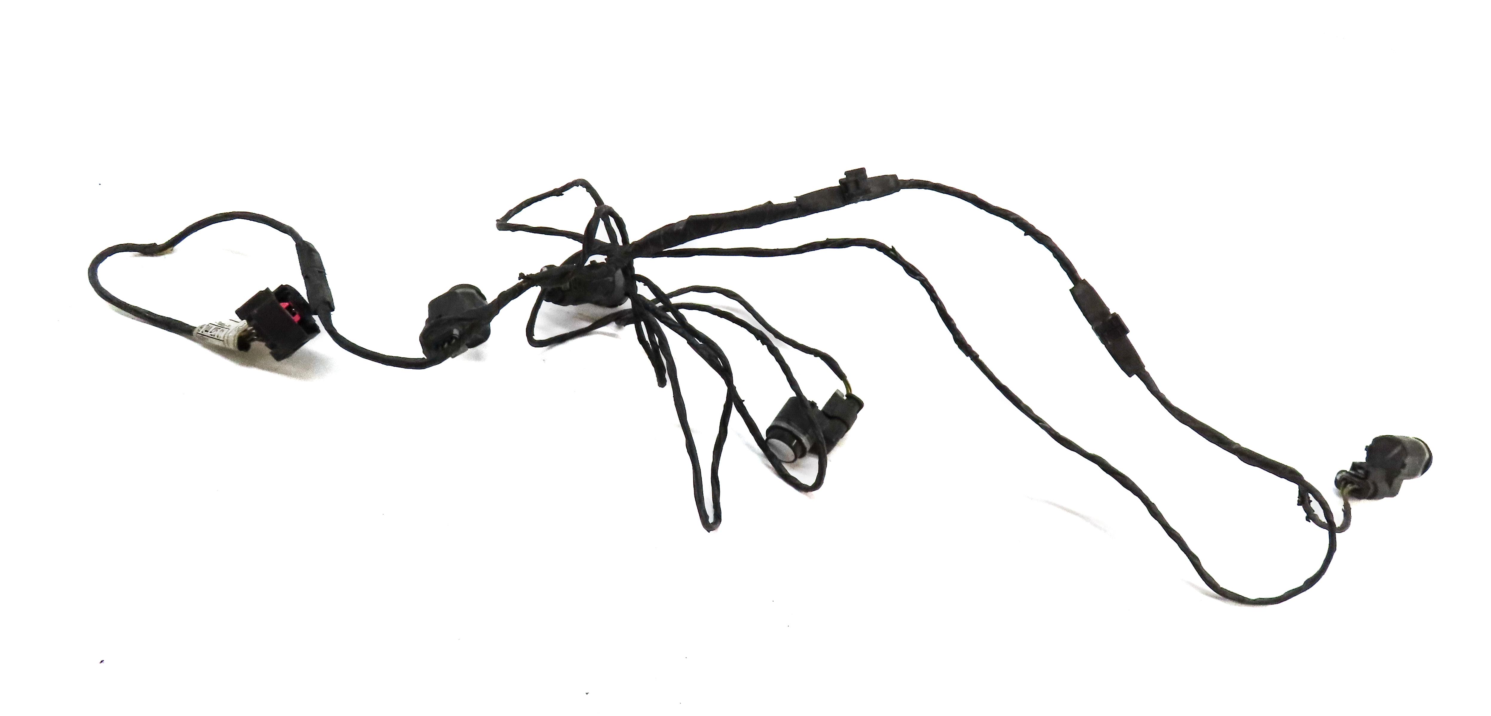 2012 BMW X5 (E70) REAR PARK ASSIST PDC SENSOR SET4 (WHITE & BLACK) w/ HARNESS — exact item pictured