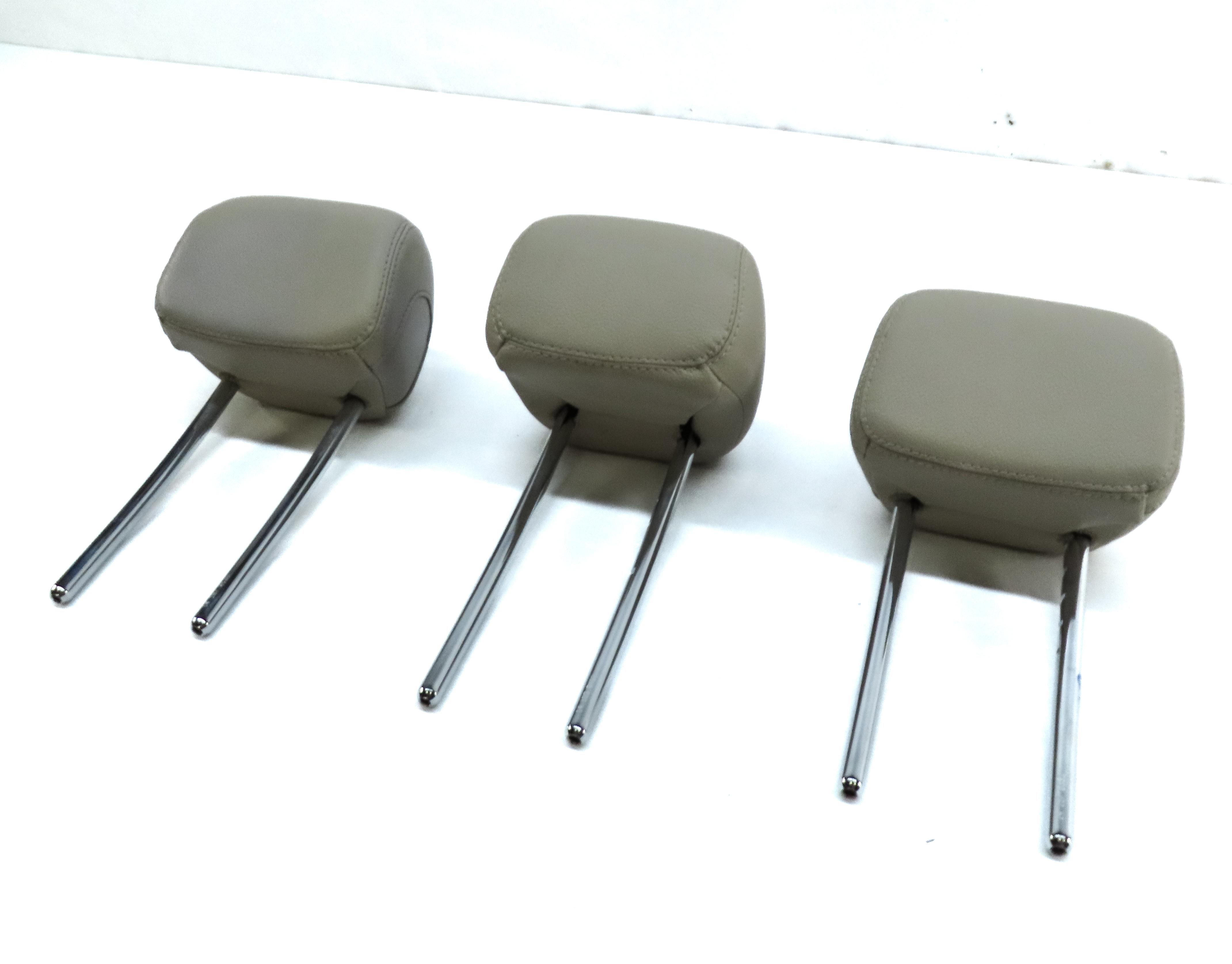 15-21 MERCEDES C-CLASS (W205) REAR SEAT LEFT CENTER RIGHT HEADREST SET-3 (BEIGE) — exact item pictured