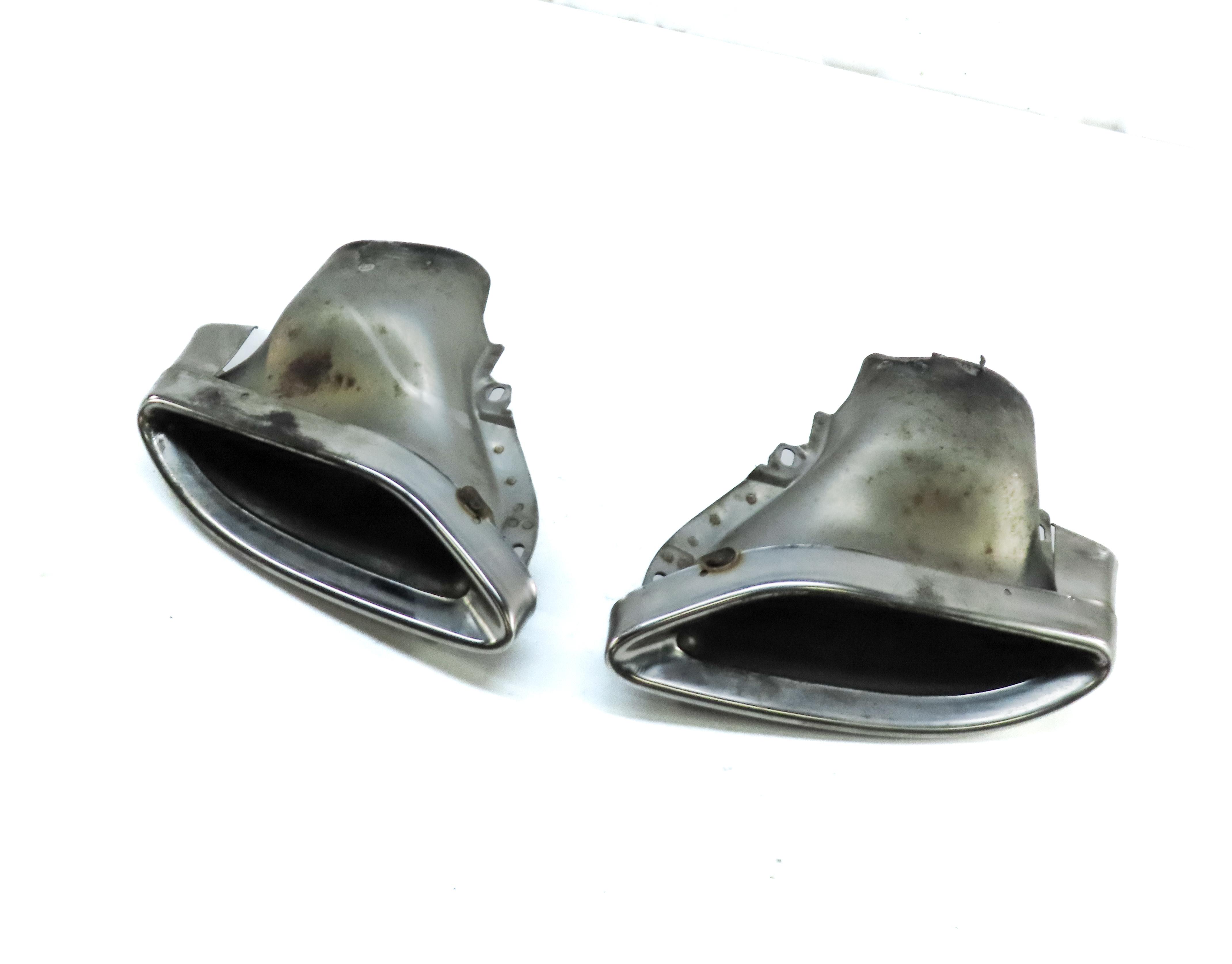 2012-2015 MERCEDES C350 COUPE (W204) REAR LEFT & RIGHT EXHAUST MUFFLER TIP SET 2 — exact item pictured