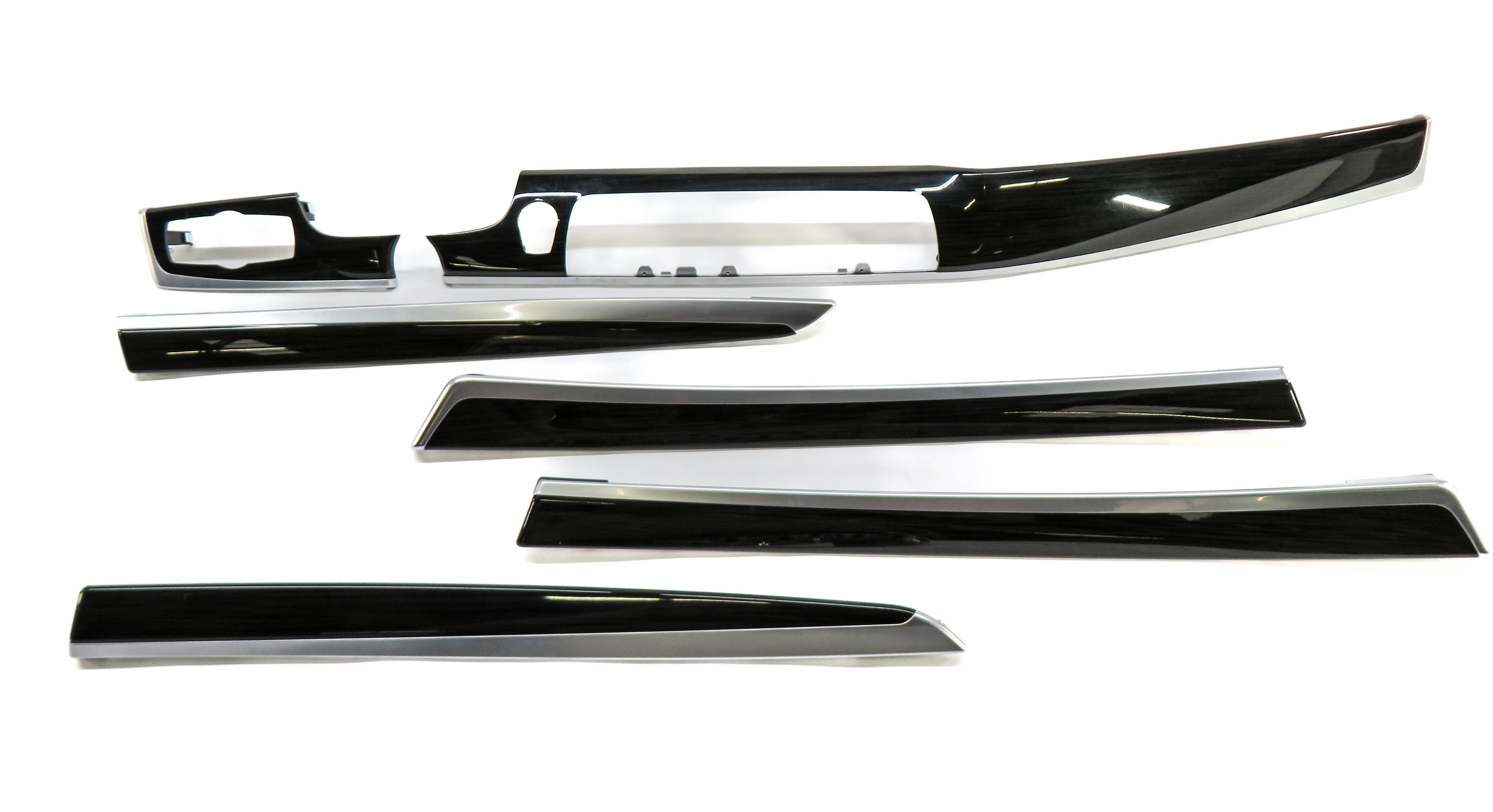 2013 BMW M5 ///M (F10) DASH DOOR CONSOLE INTERIOR TRIM SET (FINELINE WOOD TRIM) — exact item pictured
