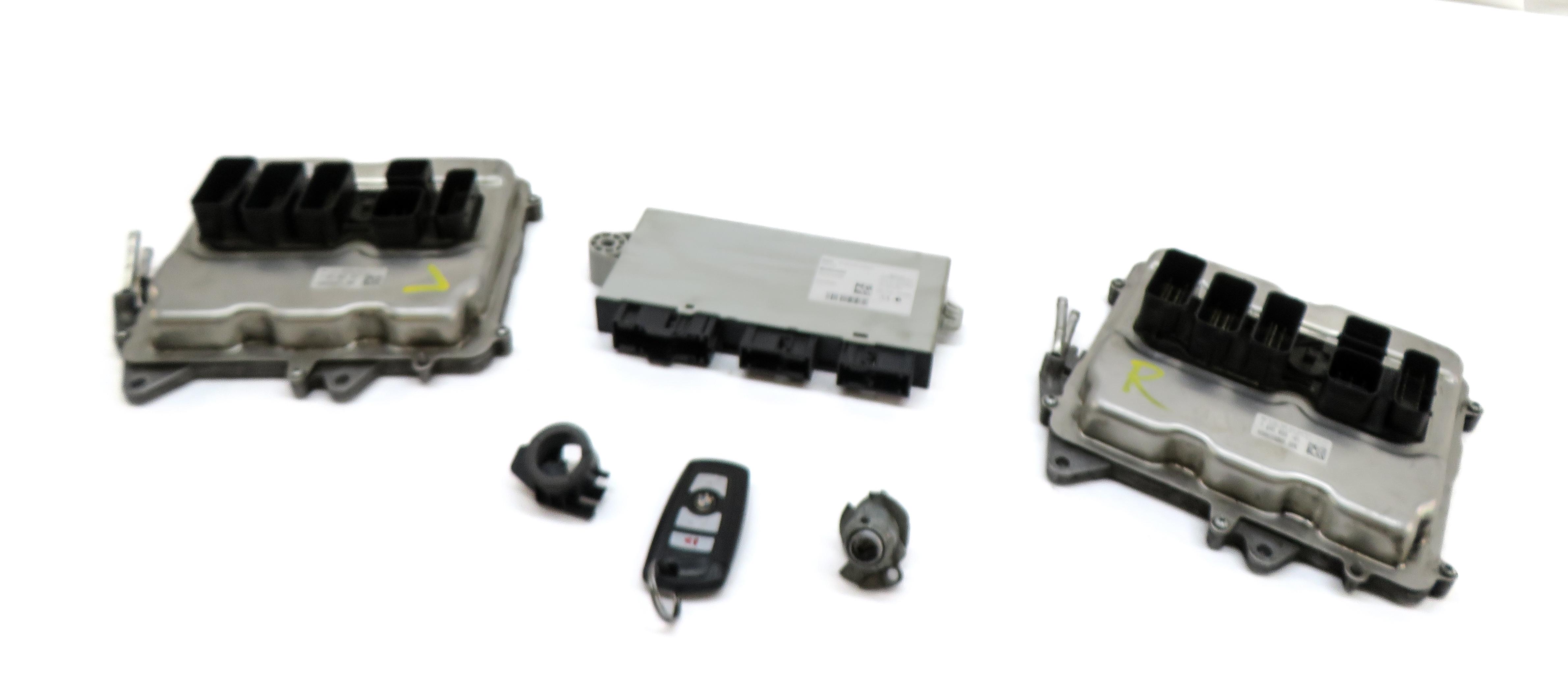 12-15 BMW M5 M6 ///M (F06 F10 F12 F13) 4.4L S63 ENGINE DME CAS 4 MODULE KEY SET — exact item pictured