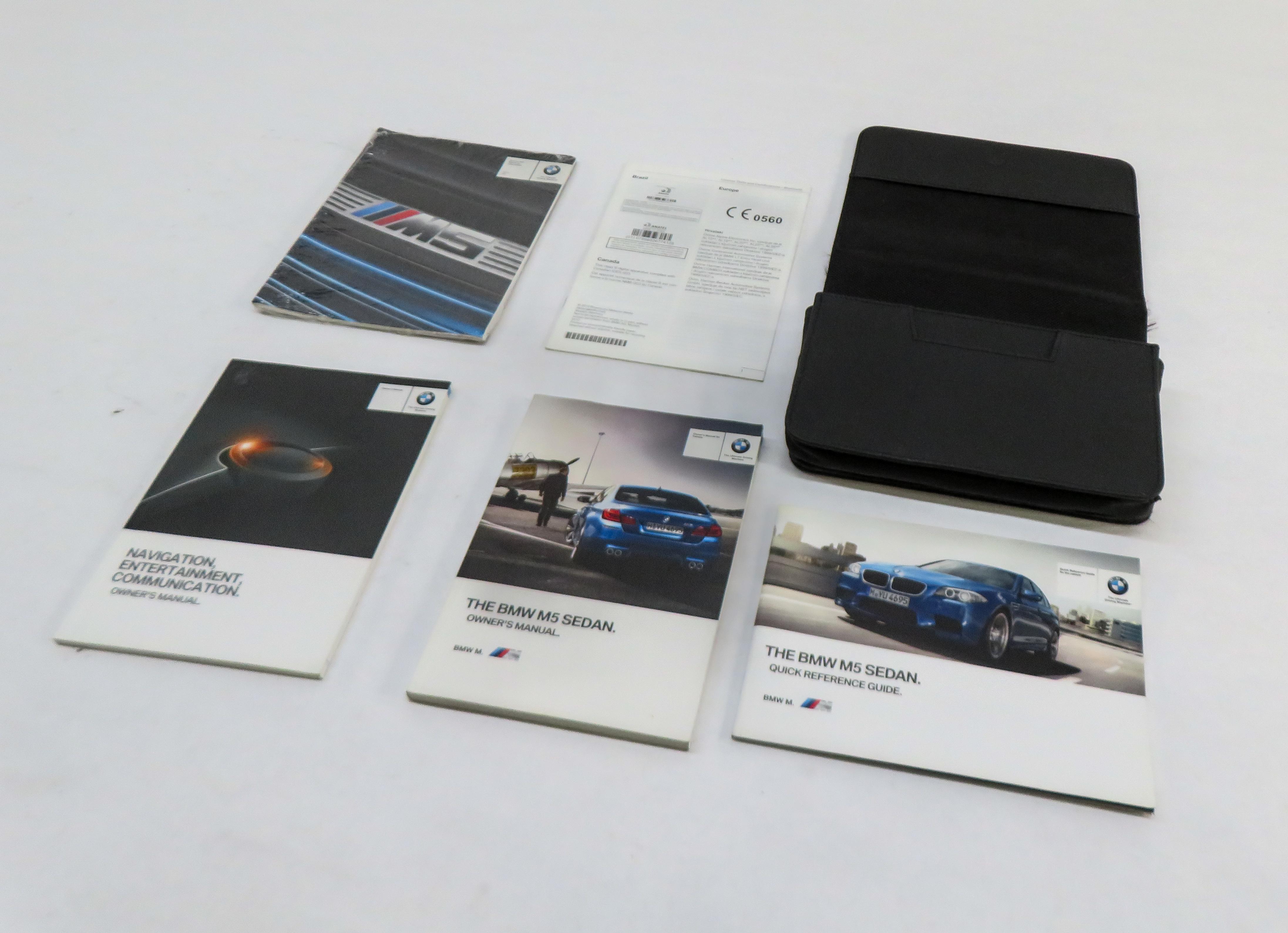 2013 BMW M5 ///M (F10) OWNERS MANUAL BOOK BOOKLET GUIDE SET w/ CASE — exact item pictured