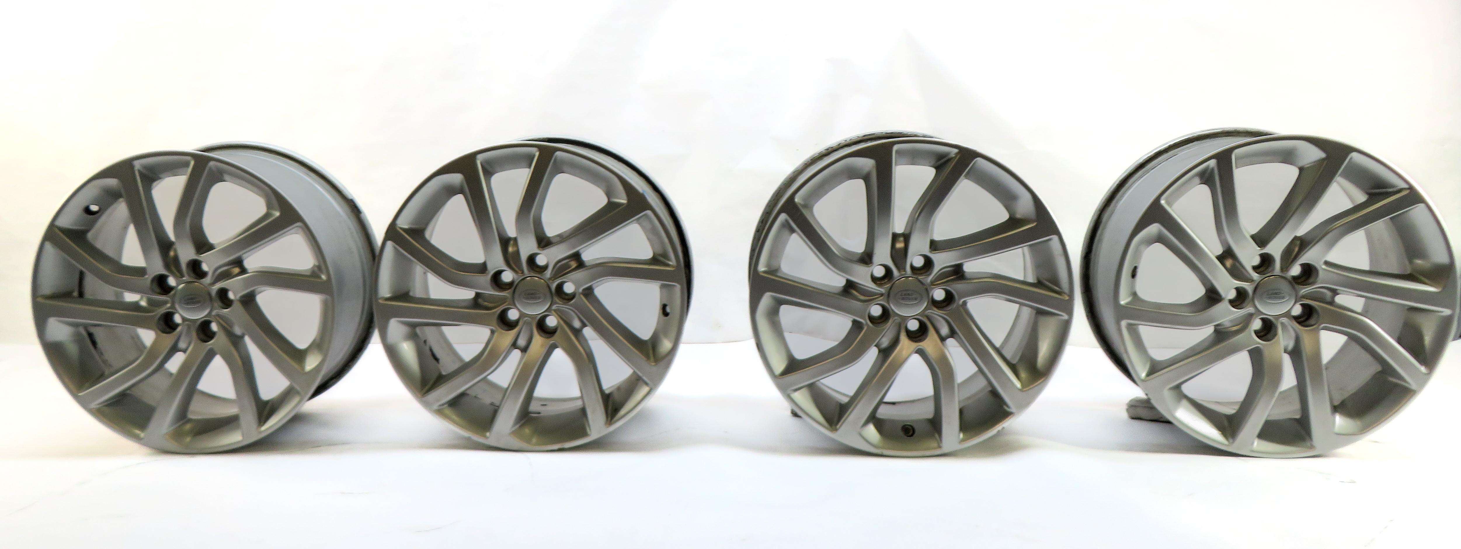 16-19 LAND ROVER DISCOVERY SPORT L550 18x8 INCH ANGLED V 5-SPOKE WHEEL RIM SET-4 — exact item pictured