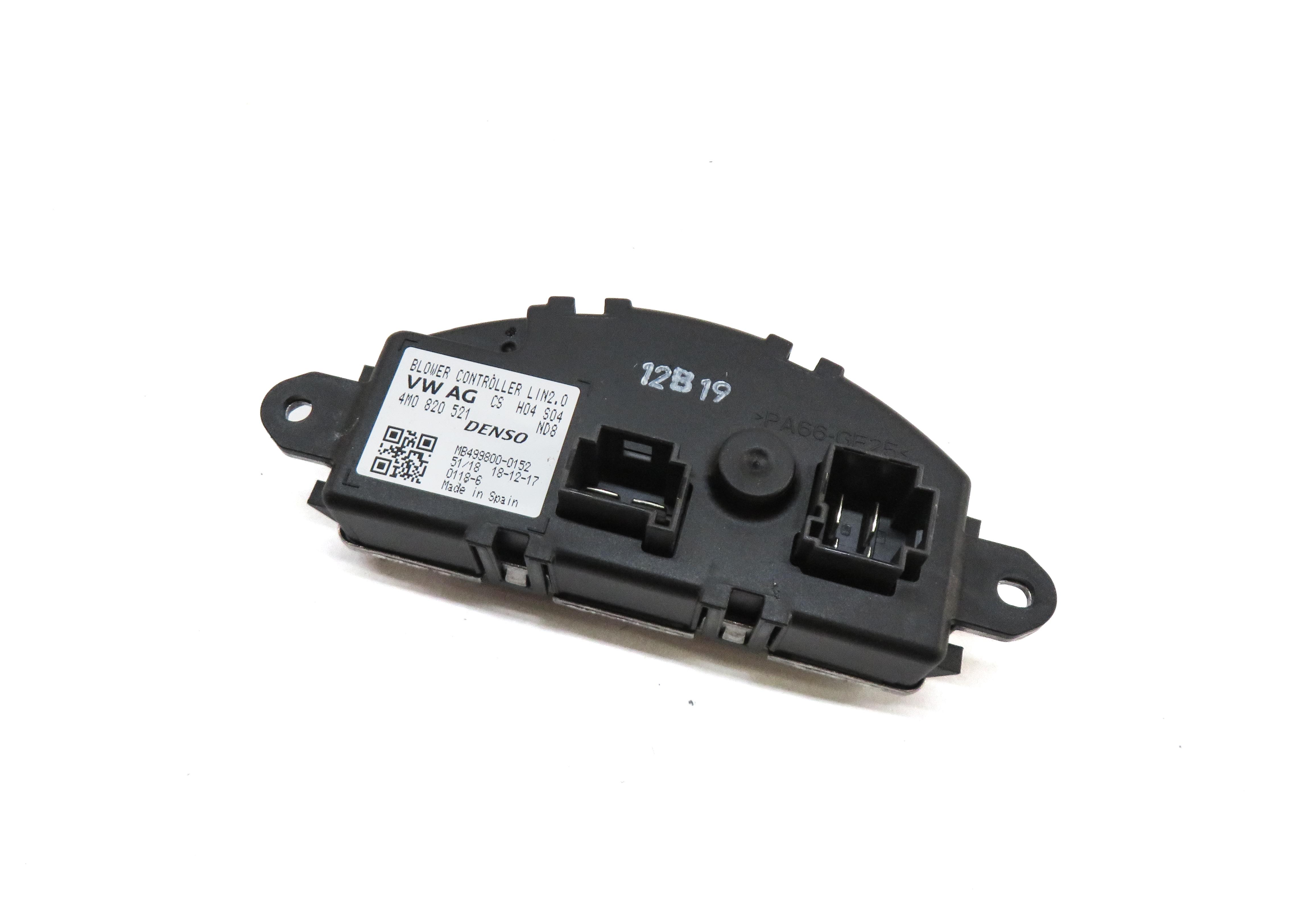 2019 AUDI Q7 (4M) FRONT HEATER A/C BLOWER FAN MOTOR SPEED RESISTOR — exact item pictured