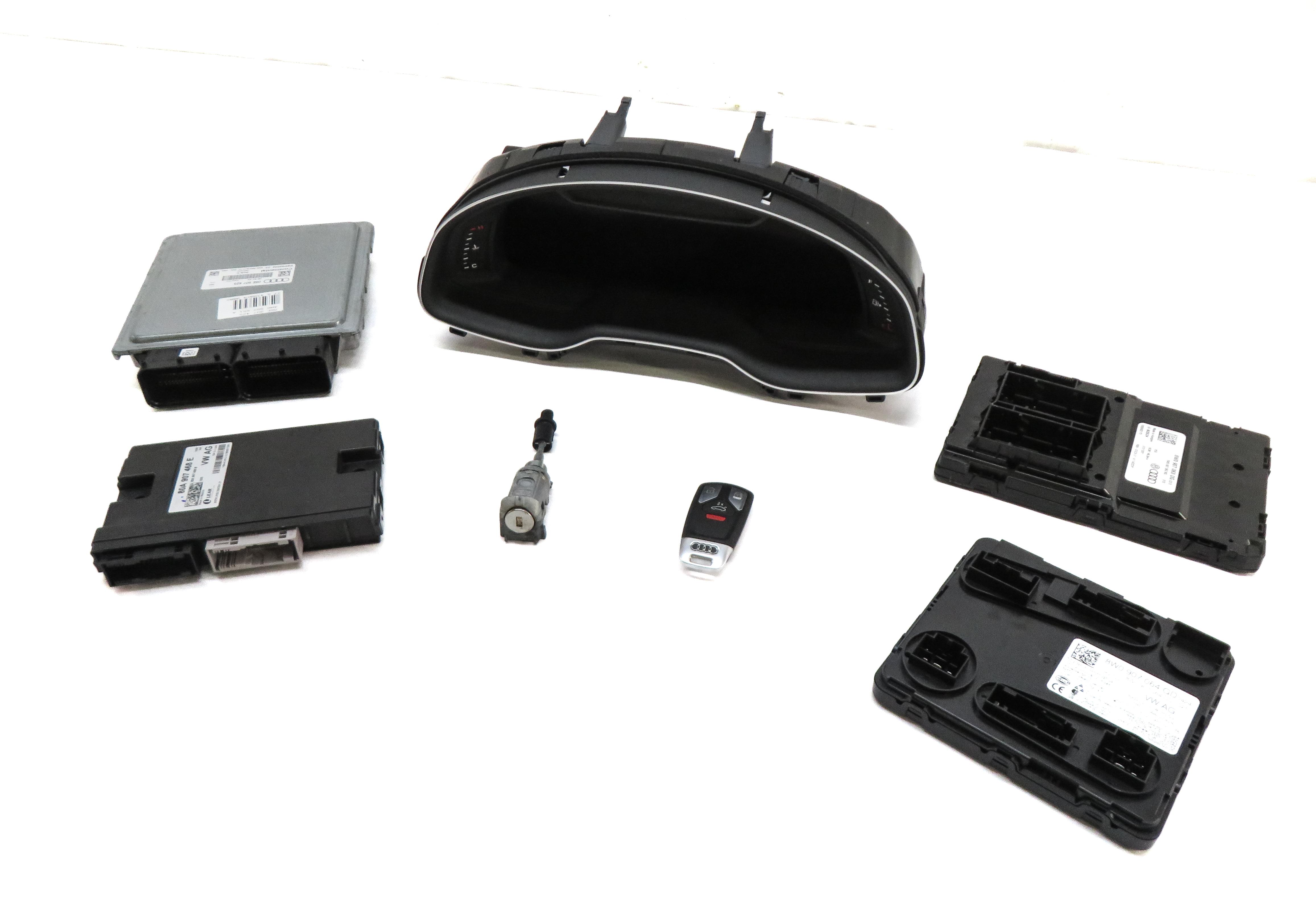 2019 AUDI Q7 4M 3.0L CREC ENGINE ECM BCM SPEEDOMETER IMMOBILIZER MODULE KEY SET — exact item pictured