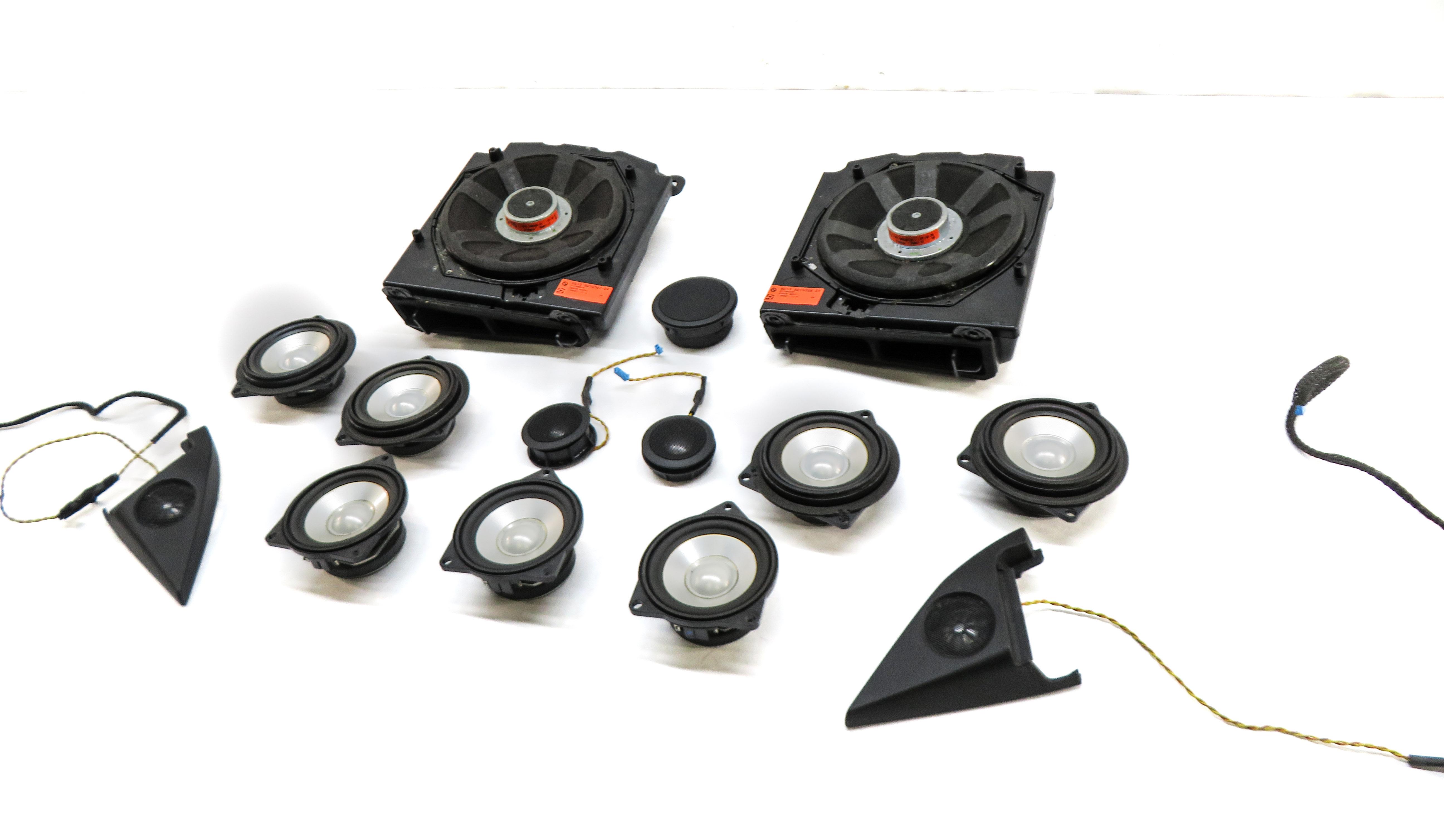 2006 BMW M6 (E63) FRONT REAR LEFT RIGHT RADIO STEREO LOGIC 7 SPEAKER SET 14 — exact item pictured