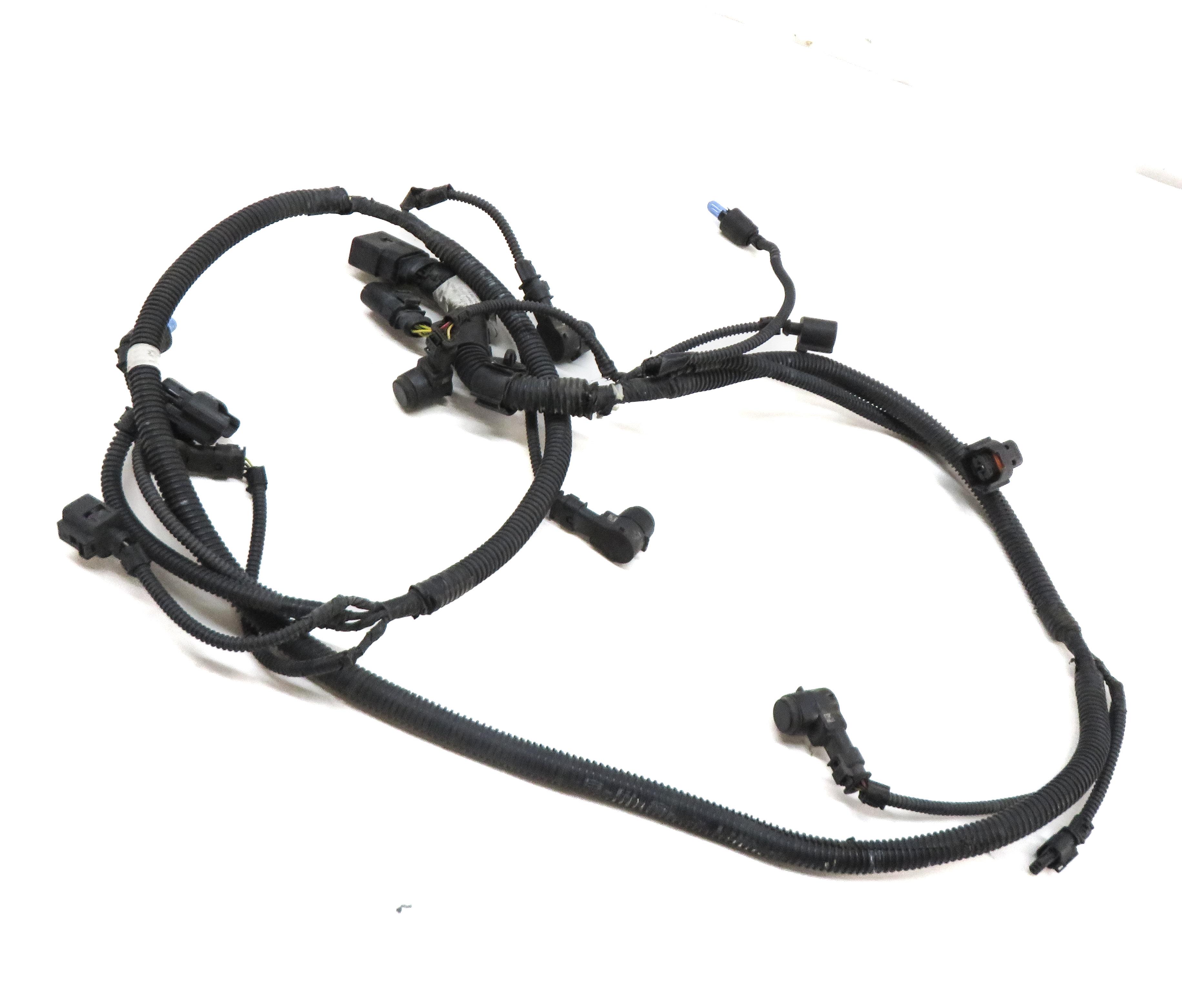 2009 PORSCHE CAYENNE (957) FRONT PARK ASSIST PDC SENSOR SET4 (BLACK) & HARNESS — exact item pictured