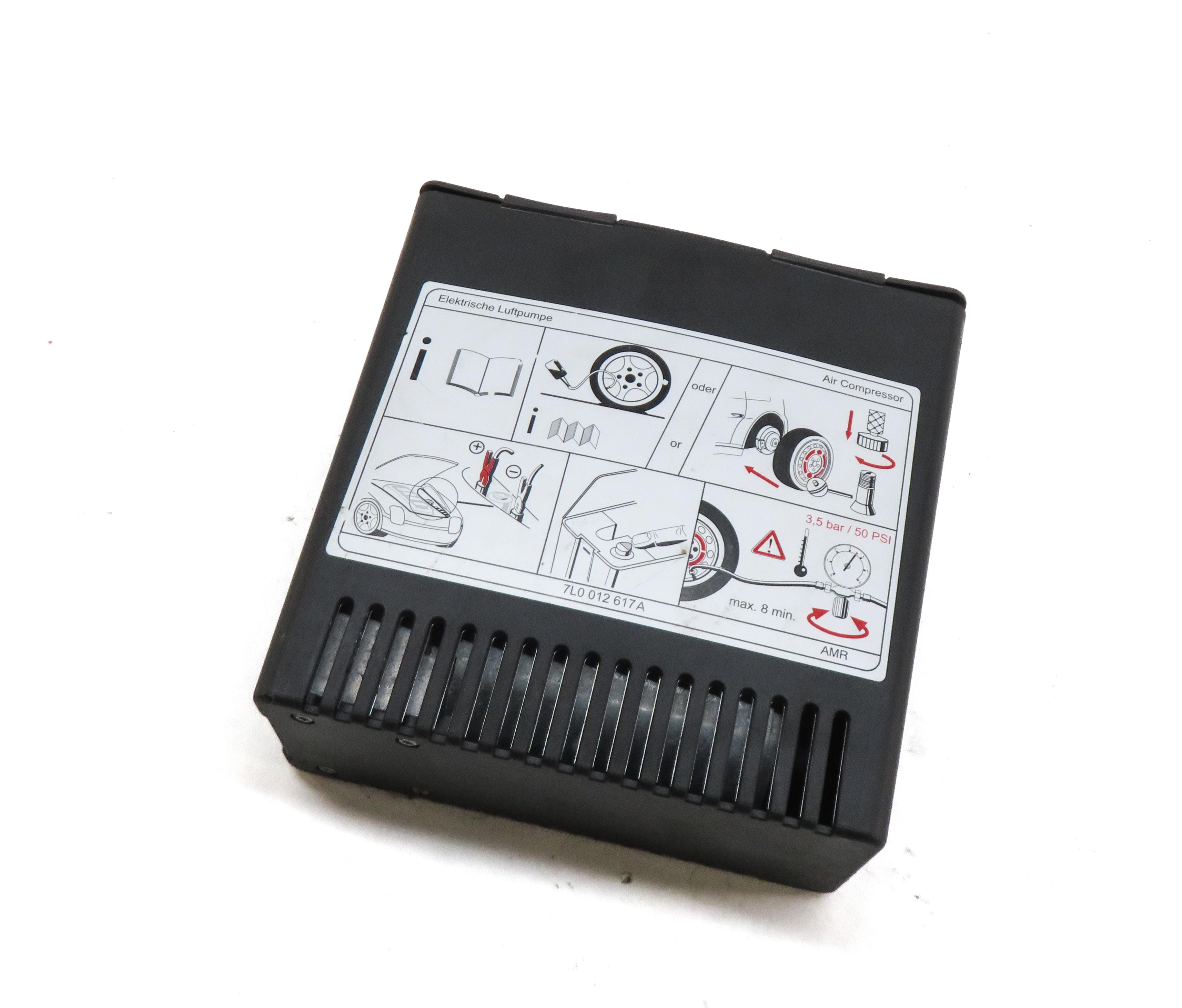2009 PORSCHE CAYENNE (957) EMERGENCY ROADSIDE SPARE TIRE AIR INFLATER PUMP — exact item pictured