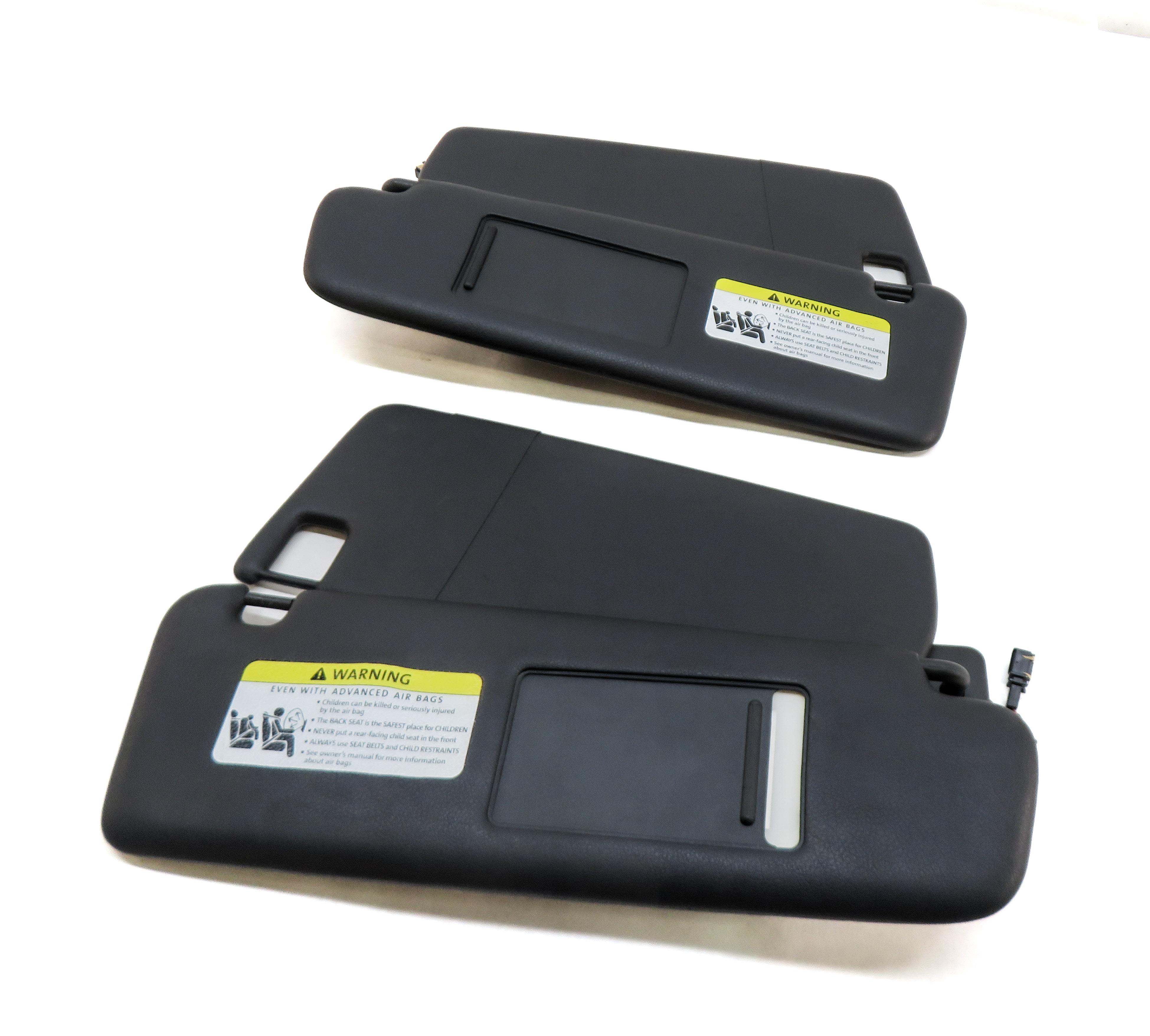 2006-2010 PORSCHE CAYENNE (955 957) FRONT LEFT & RIGHT SUNVISOR SET (BLACK) — exact item pictured