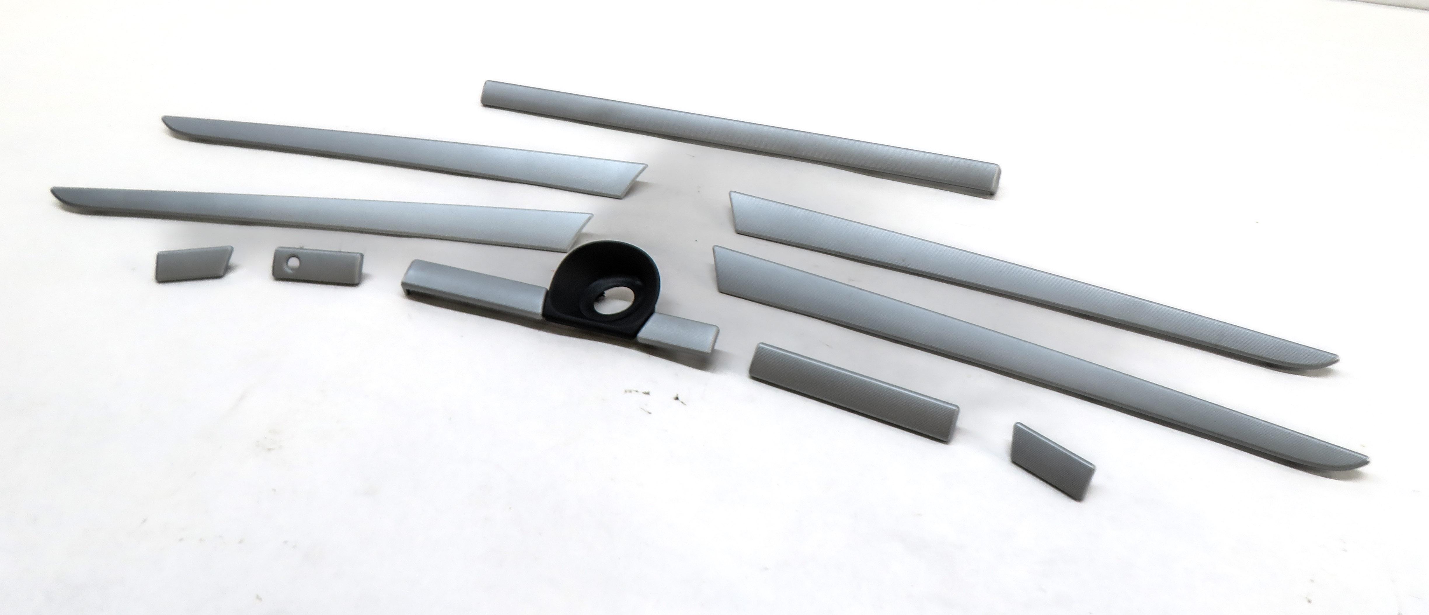 09 PORSCHE CAYENNE 957 FRONT REAR LEFT RIGHT DOOR DASH CONSOLE ALUMINUM TRIM SET — exact item pictured