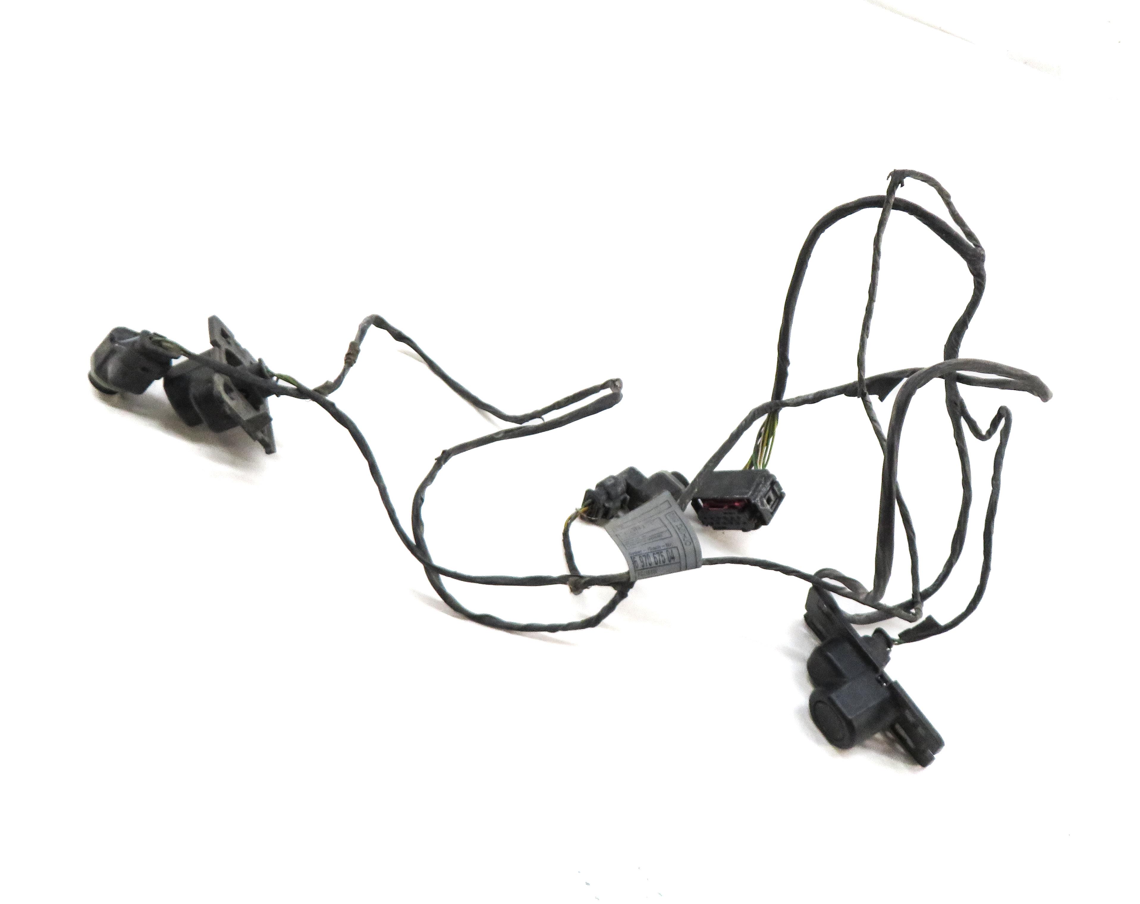 2009 BMW X5 E70 FRONT PARK ASSIST PDC SENSOR SET4 (BLACK) w/ WIRING WIRE HARNESS — exact item pictured