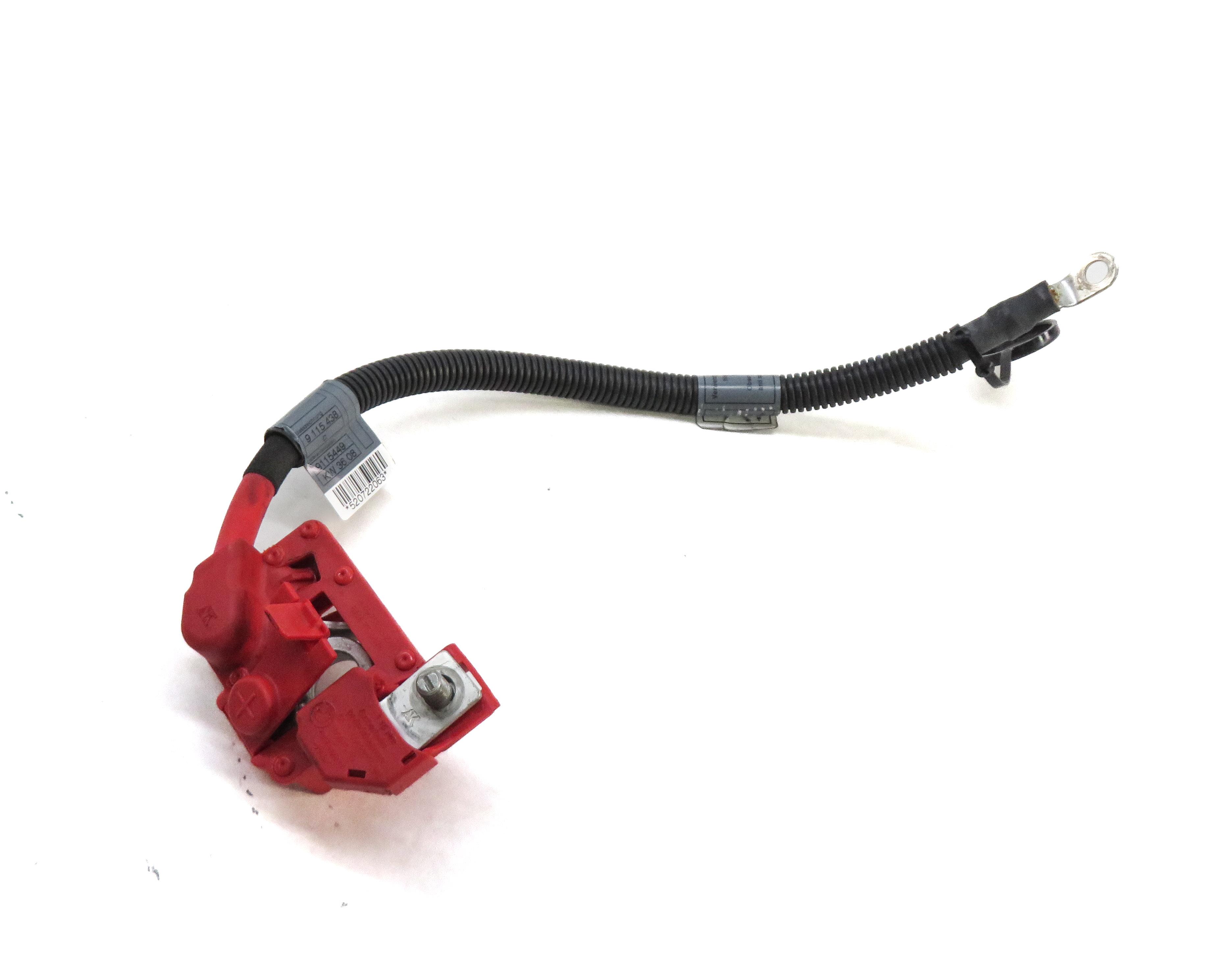 2009 BMW X5 (E70) POSITIVE BATTERY CABLE w/ TERMINAL & SAFETY BLOWOUT FUSE — exact item pictured