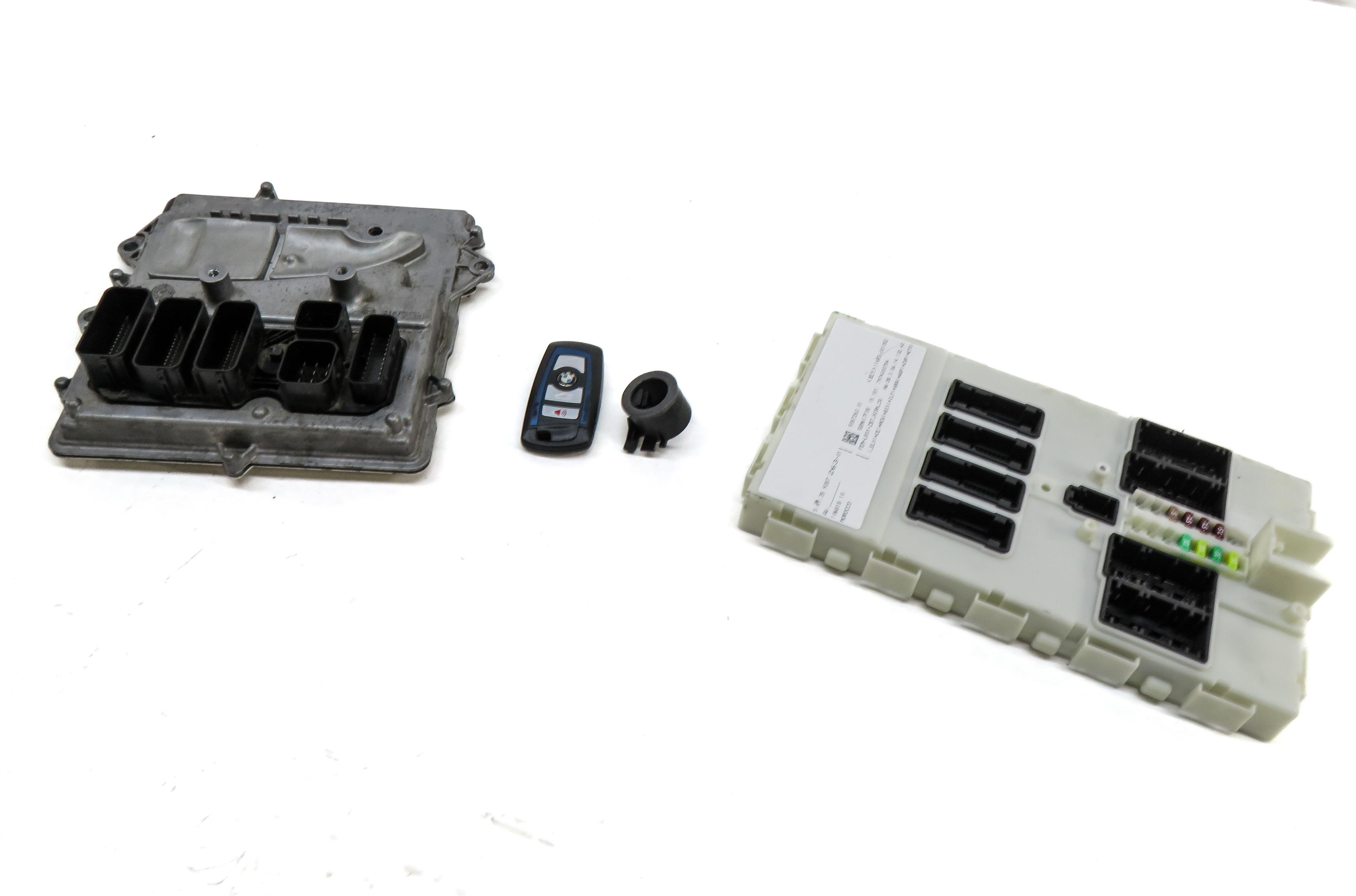 2016 BMW 435i COUPE (F32) 3.0L TURBO N55 ECM BCM BODY ENGINE MODULE KEY SET 3 — exact item pictured