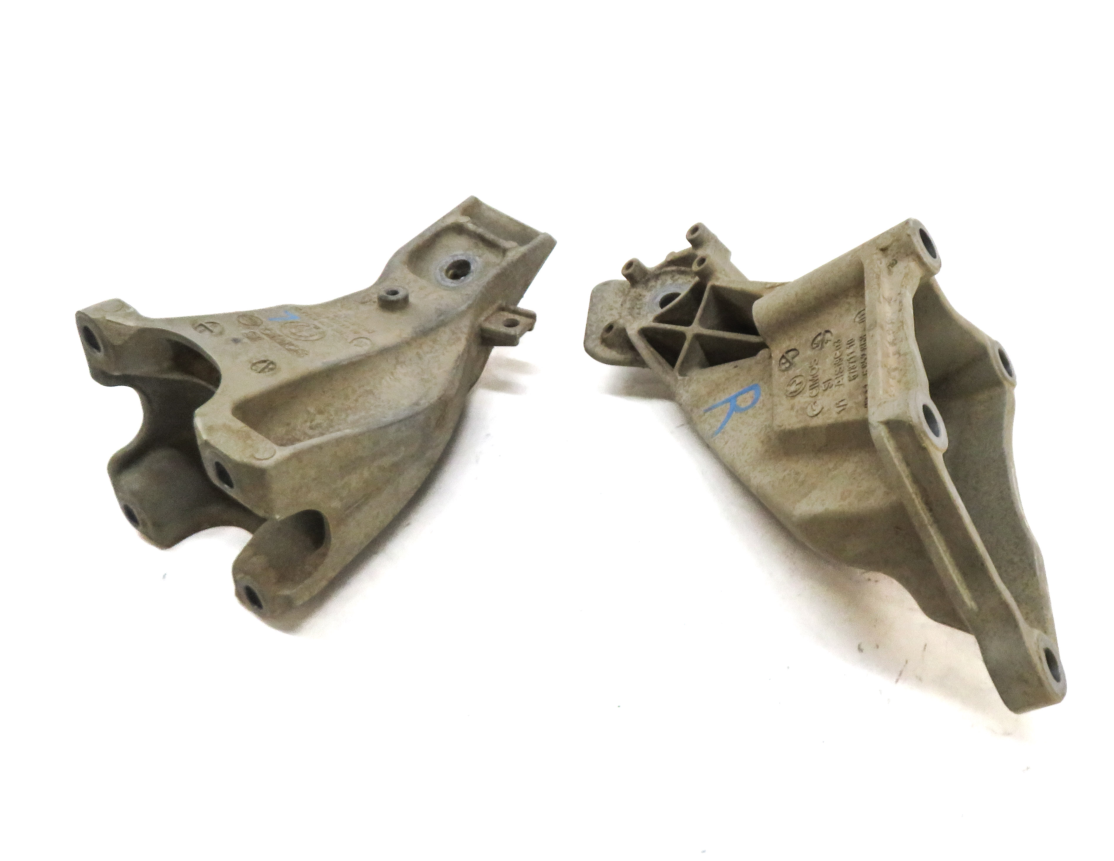 2015 BMW X5 (F15) 4.4L N63 TURBO LEFT & RIGHT ENGINE MOTOR MOUNT BRACKET SET 2 — exact item pictured