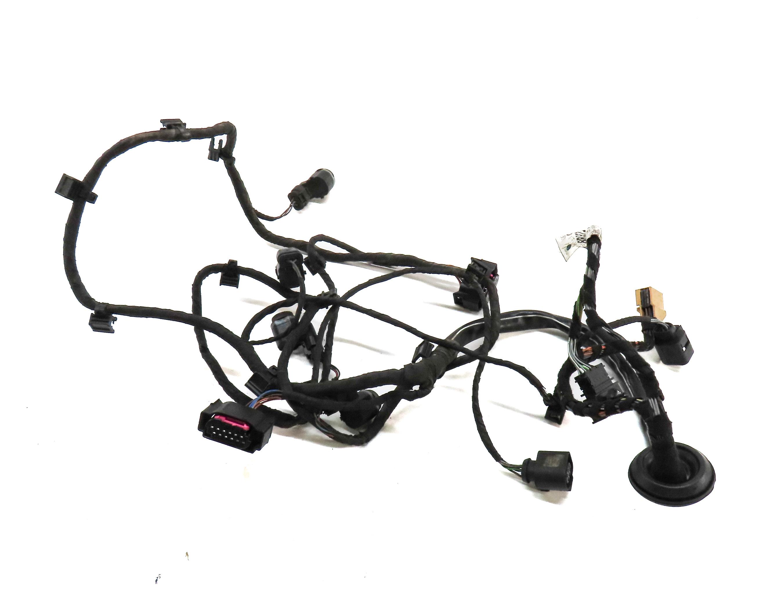 2016 AUDI Q5 (B8 8R) REAR PARK ASSIST PDC SENSOR SET4 (BLACK) & WIRE HARNESS — exact item pictured