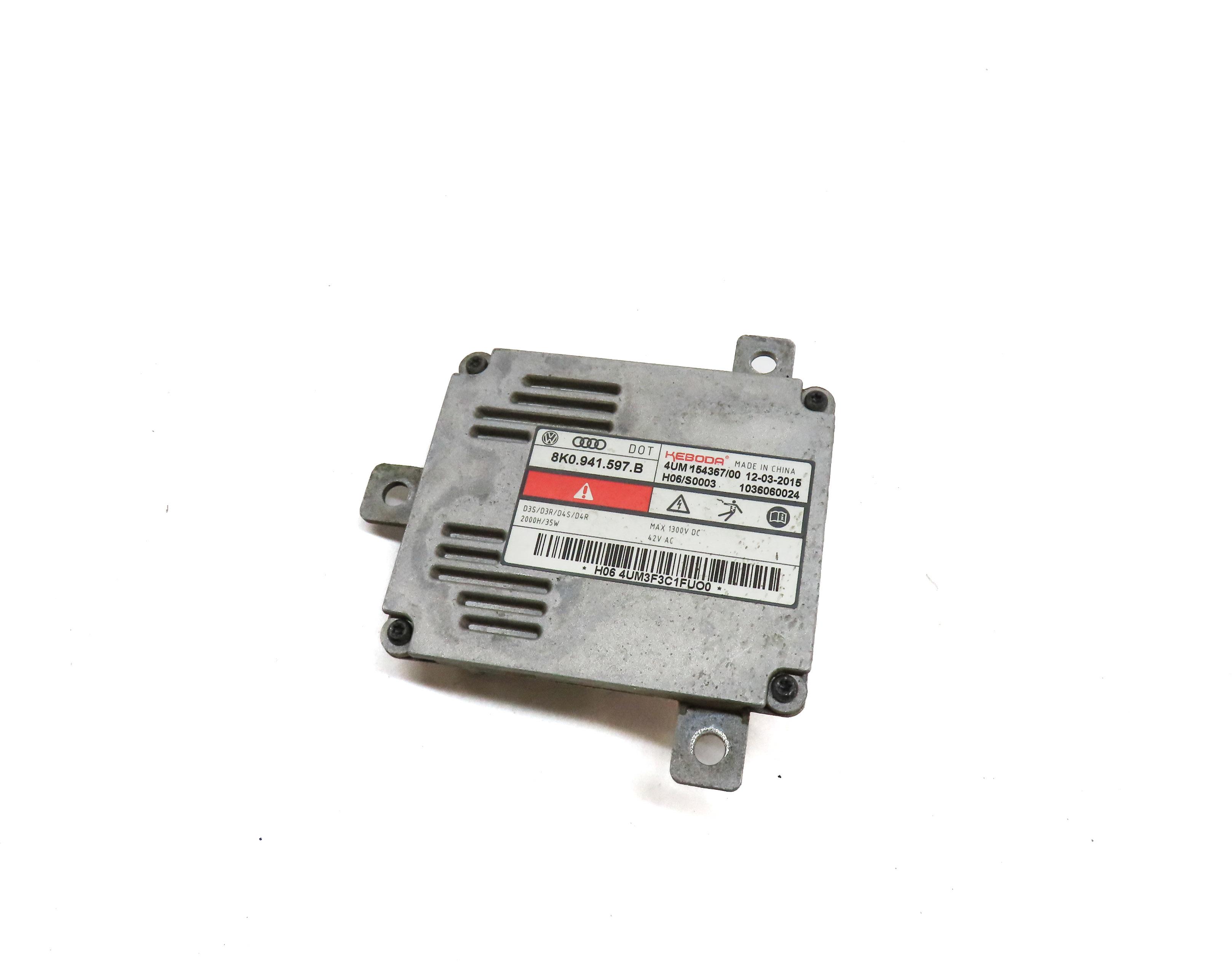 2016 AUDI Q5 (B8 8R) FRONT RIGHT HEADLIGHT HEAD LIGHT LAMP BALLAST 8K0941597B — exact item pictured
