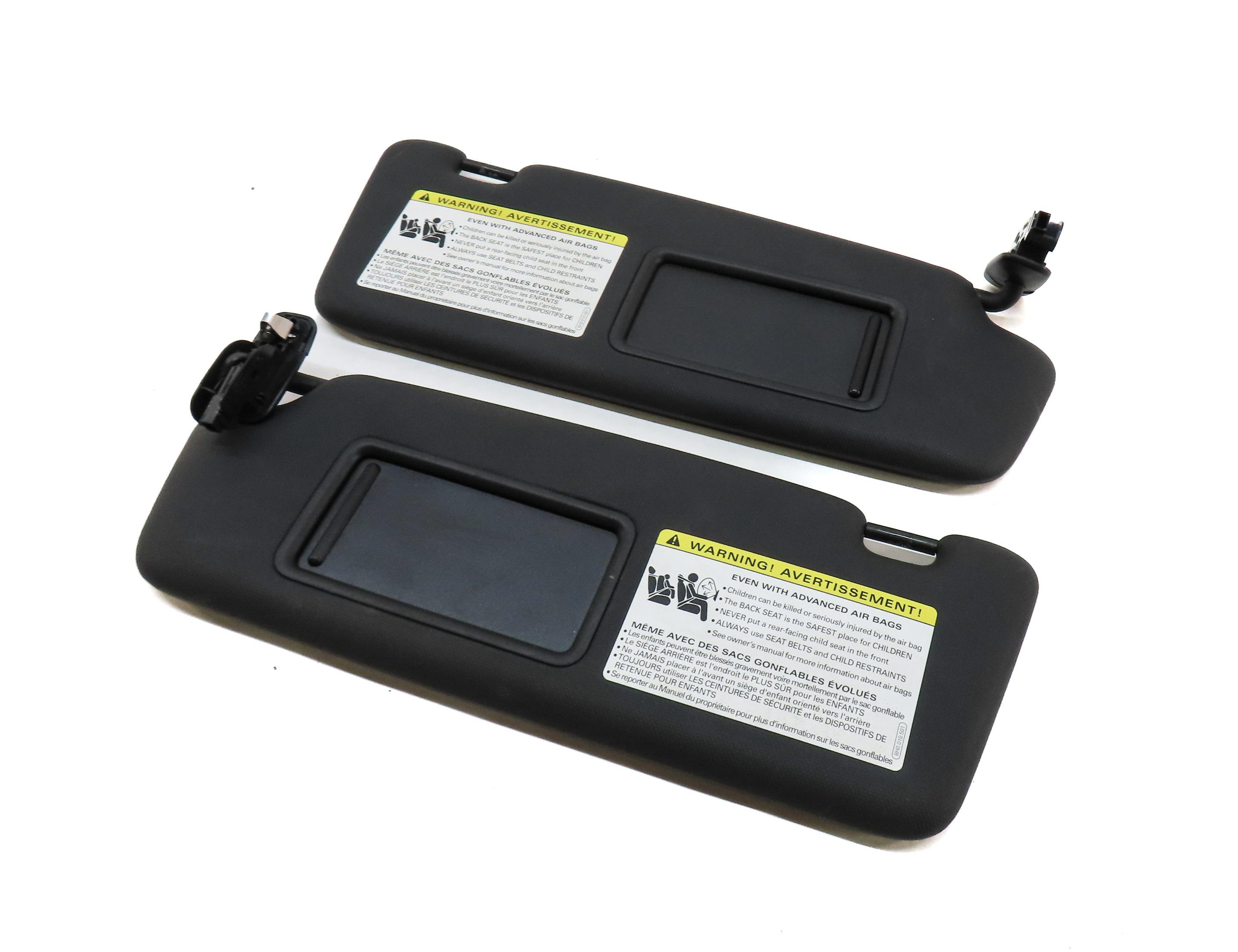 15-17 AUDI Q5 SQ5 (B8 8R) FRONT LEFT & RIGHT SUNVISOR SUN VISOR SET 2 (BLACK) — exact item pictured