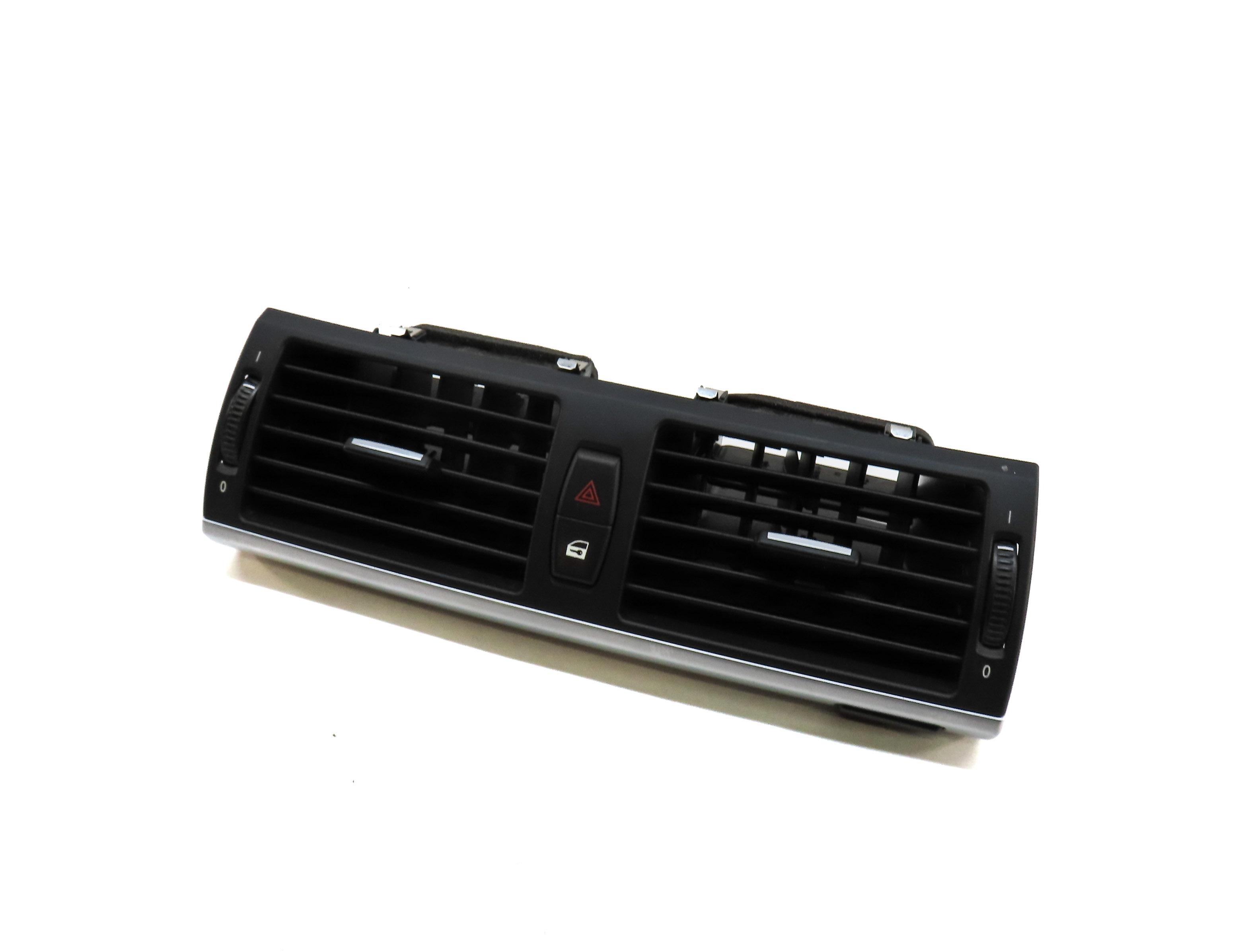 2012 BMW X5 E70 FRONT DASH CENTER HVAC A/C HEATER BLACK AIR VENT & HAZARD SWITCH — exact item pictured