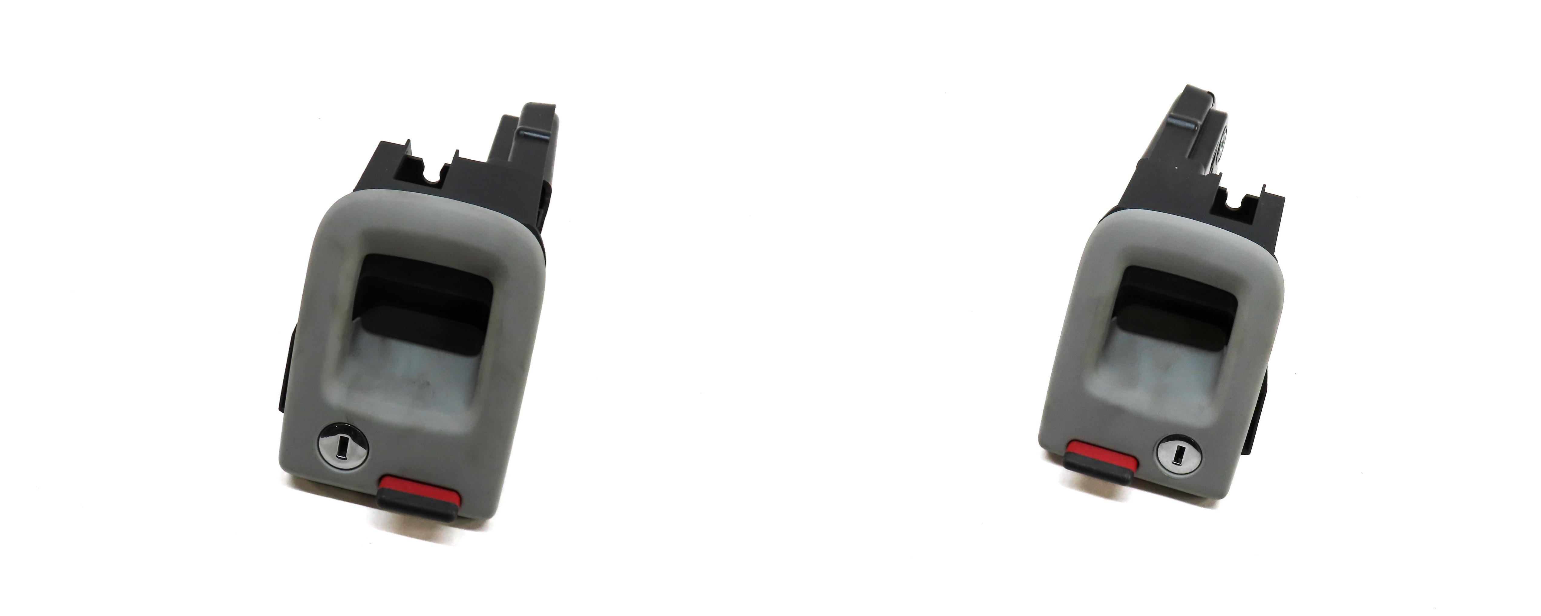 2013 AUDI A6 C7 REAR 2ND ROW LEFT & RIGHT SEAT LOCK LATCH RELEASE BUTTON (GREY) — exact item pictured