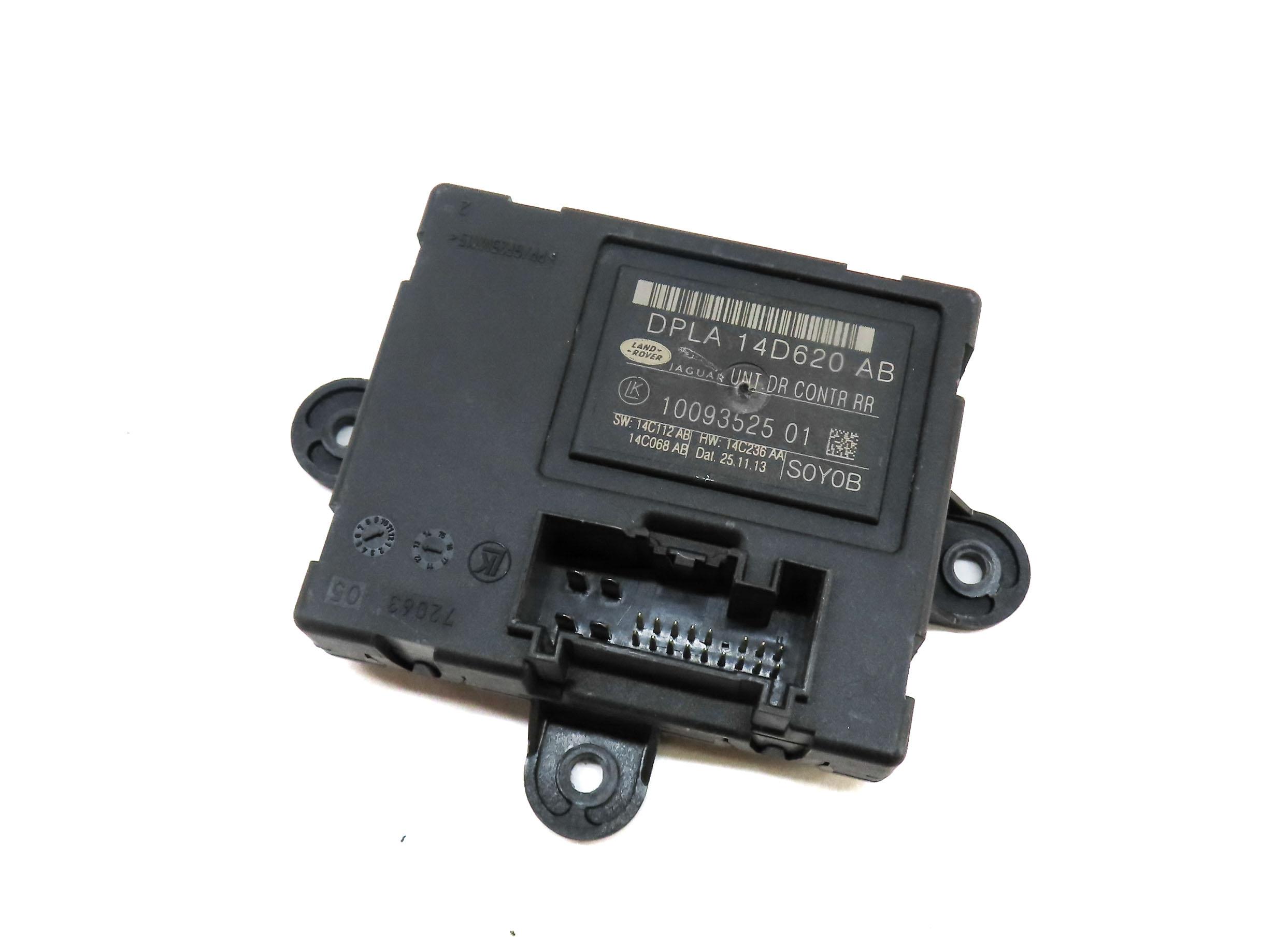 2014 LAND RANGE ROVER (L405) REAR RIGHT DOOR CONTROL MODULE DPLA14D620AB — exact item pictured