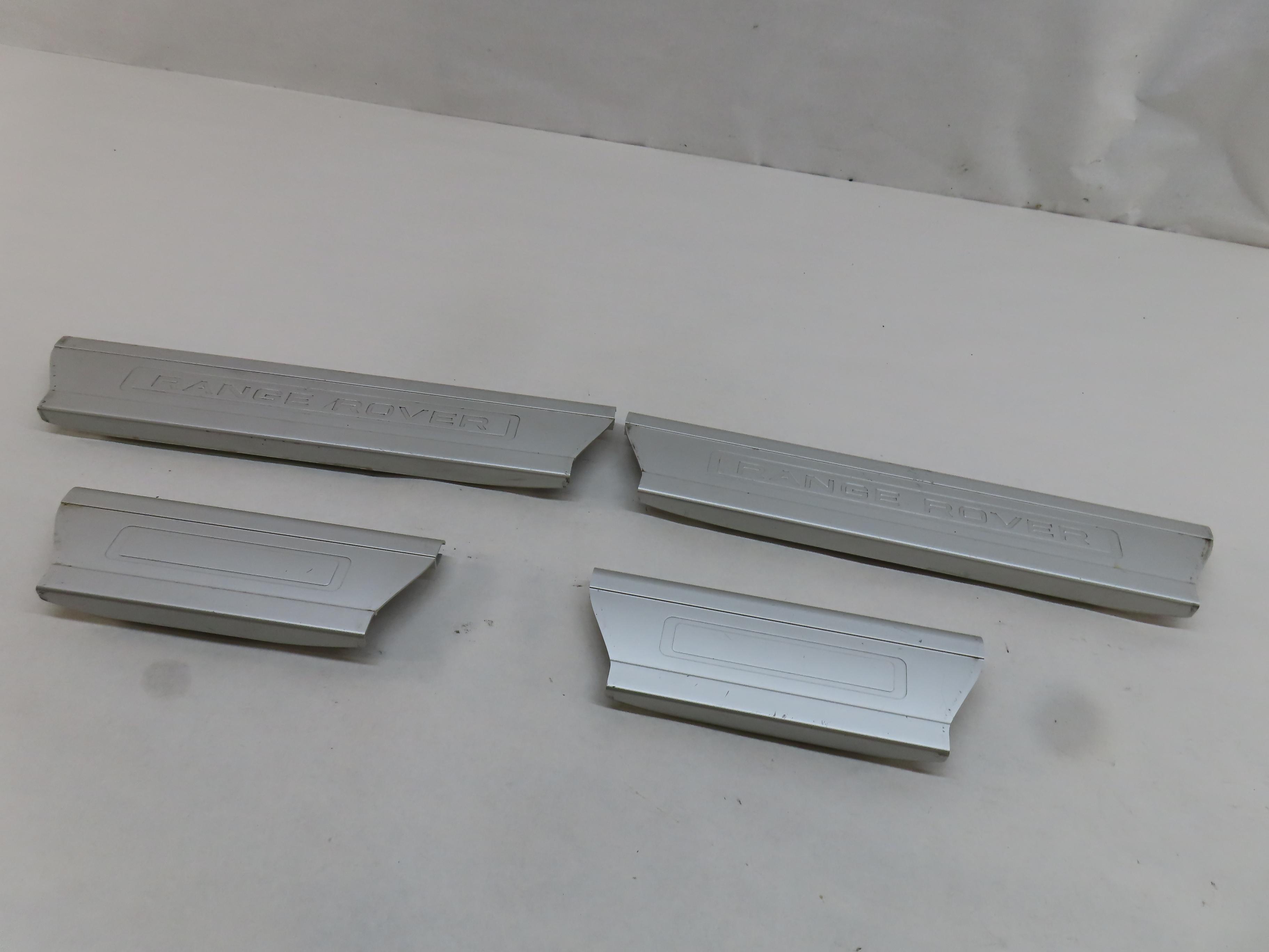 2014 LAND RANGE ROVER (L405) FRONT & REAR DOOR SILL SCUFF PLATE SET 4 (SILVER) — exact item pictured
