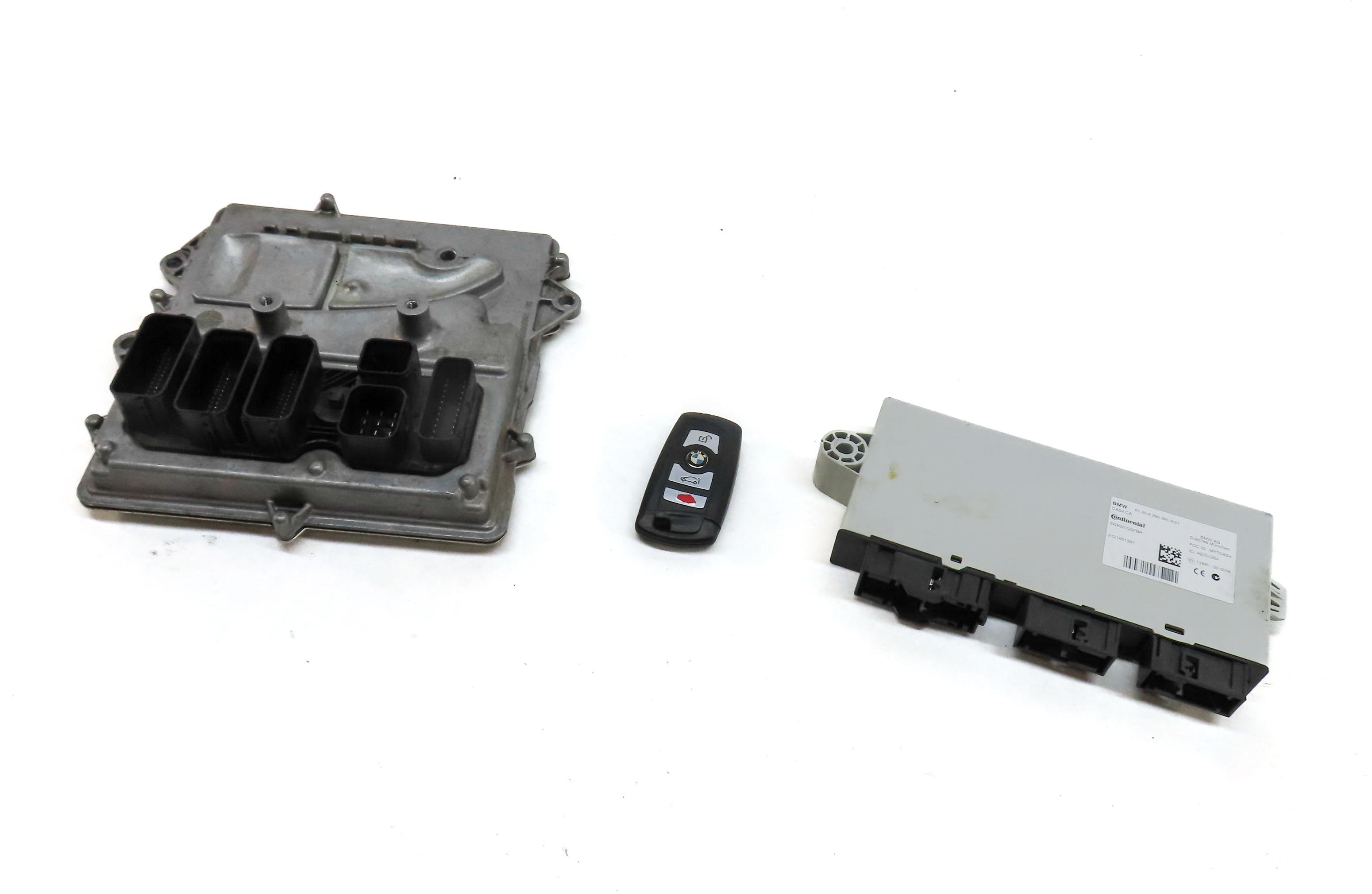 2013 BMW 535i (F10) 3.0L N55 CAS 4 BODY IMMOBILIZER ENGINE MODULE & KEY FOB SET — exact item pictured