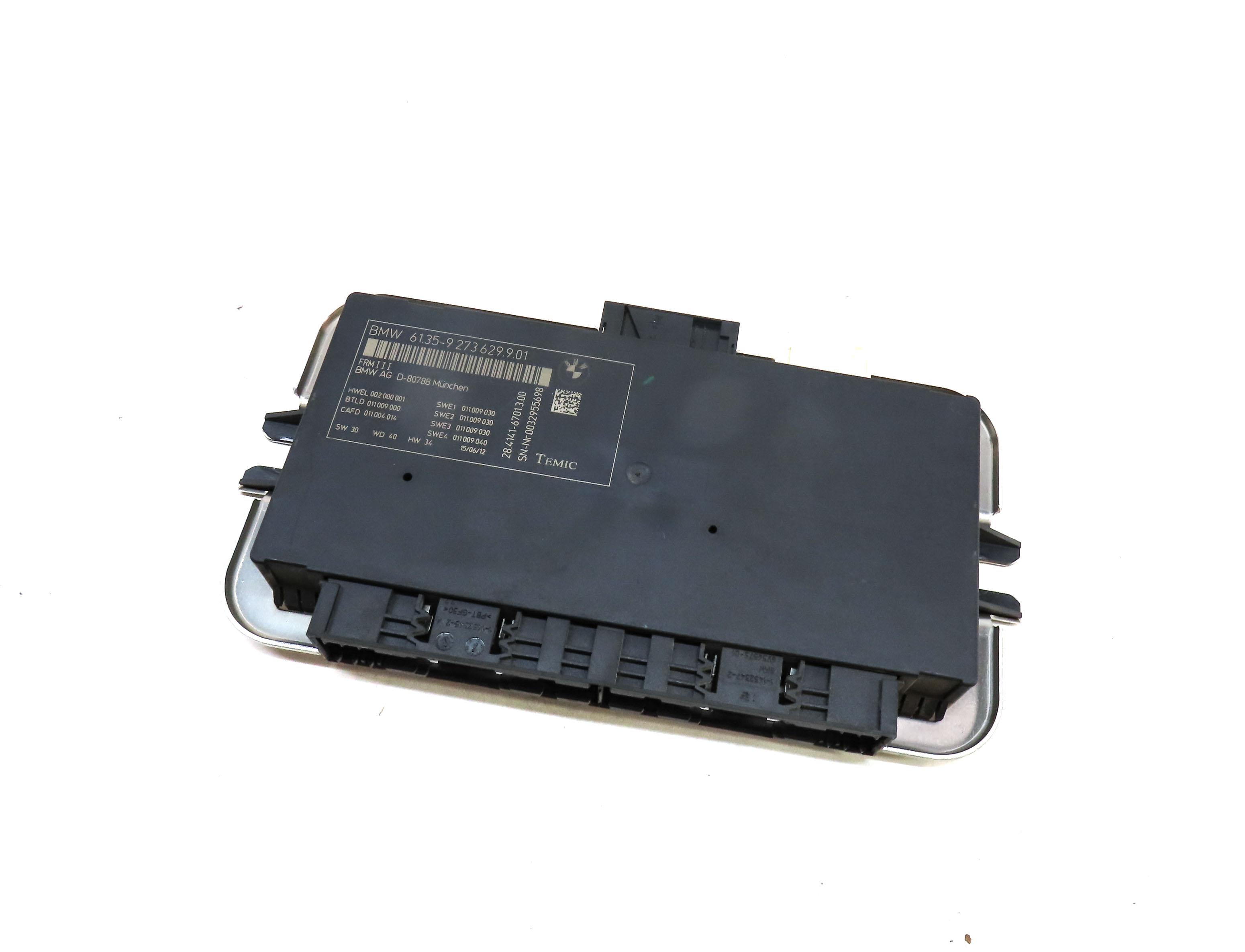 10-17 BMW 5 6 7 M5 X3 X4 (F06 F10 F12 F25 F26) FRM III BODY LIGHT MODULE 2-PLUG — exact item pictured