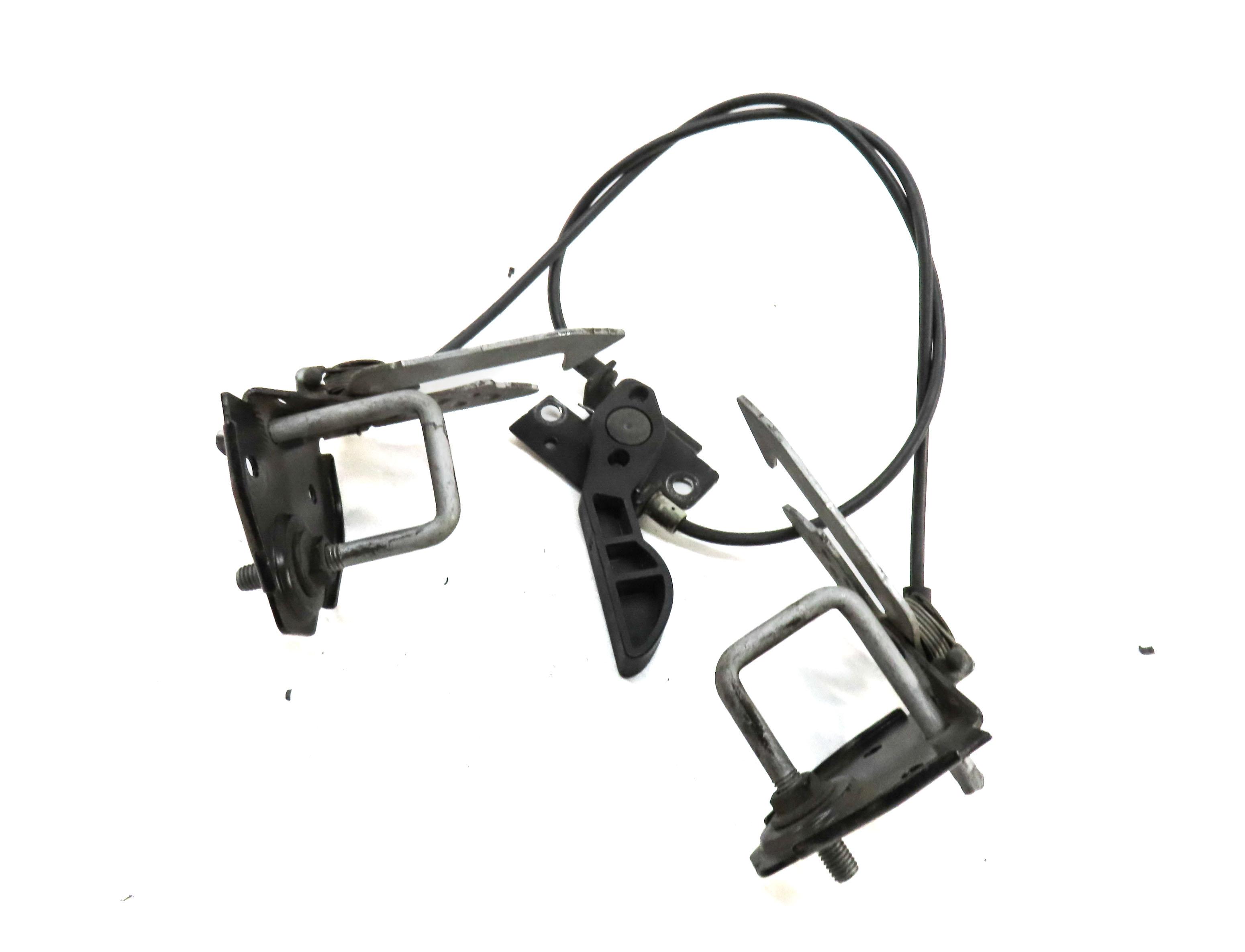 2013 BMW 535i F10 HOOD LEFT & RIGHT SAFETY CATCH HOOK SET2 CABLE & RELEASE LEVER — exact item pictured