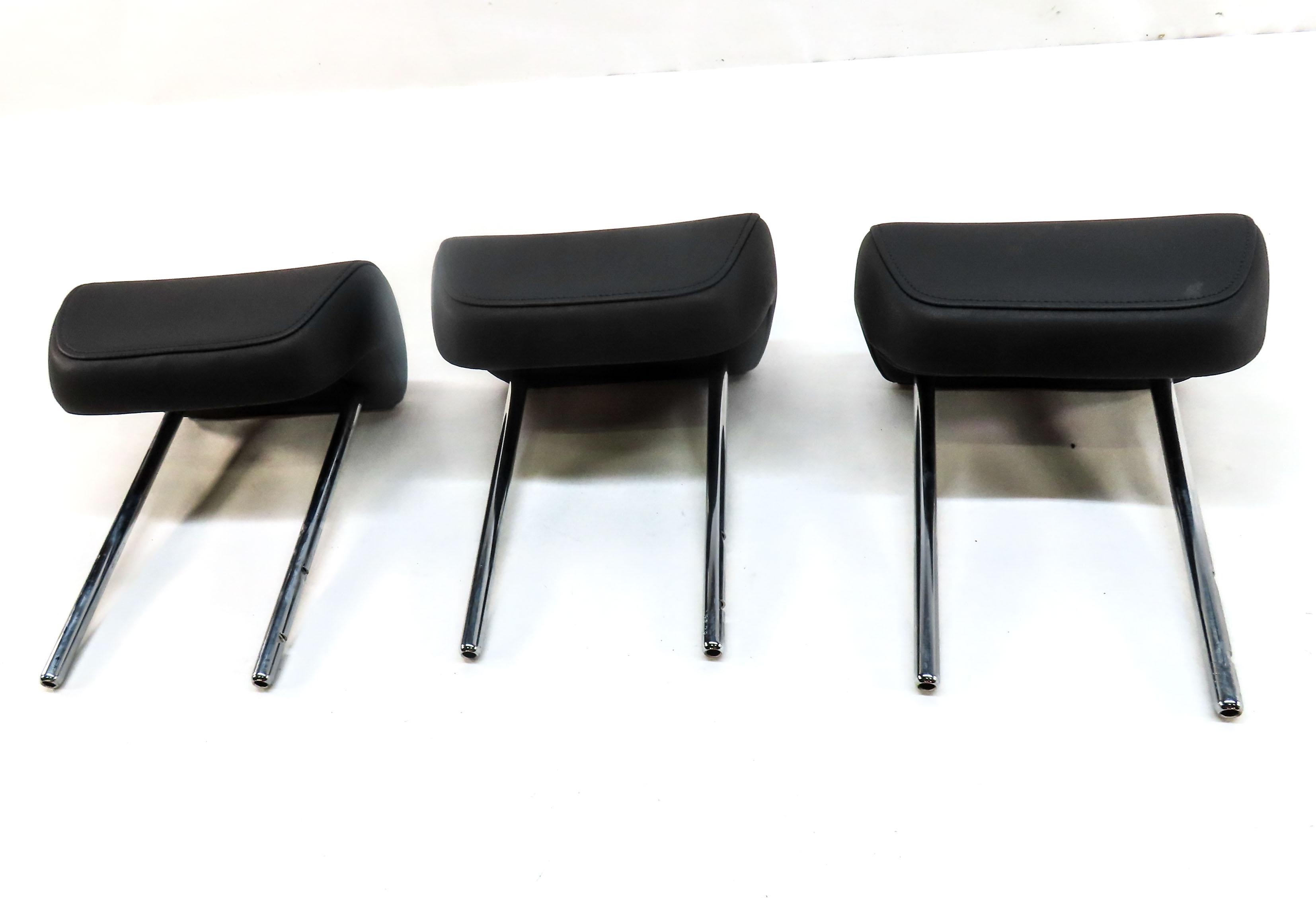 09-17 AUDI Q5 SQ5 (B8 8R) REAR LEFT RIGHT & CENTER SEAT HEADREST SET 3 (BLACK) — exact item pictured