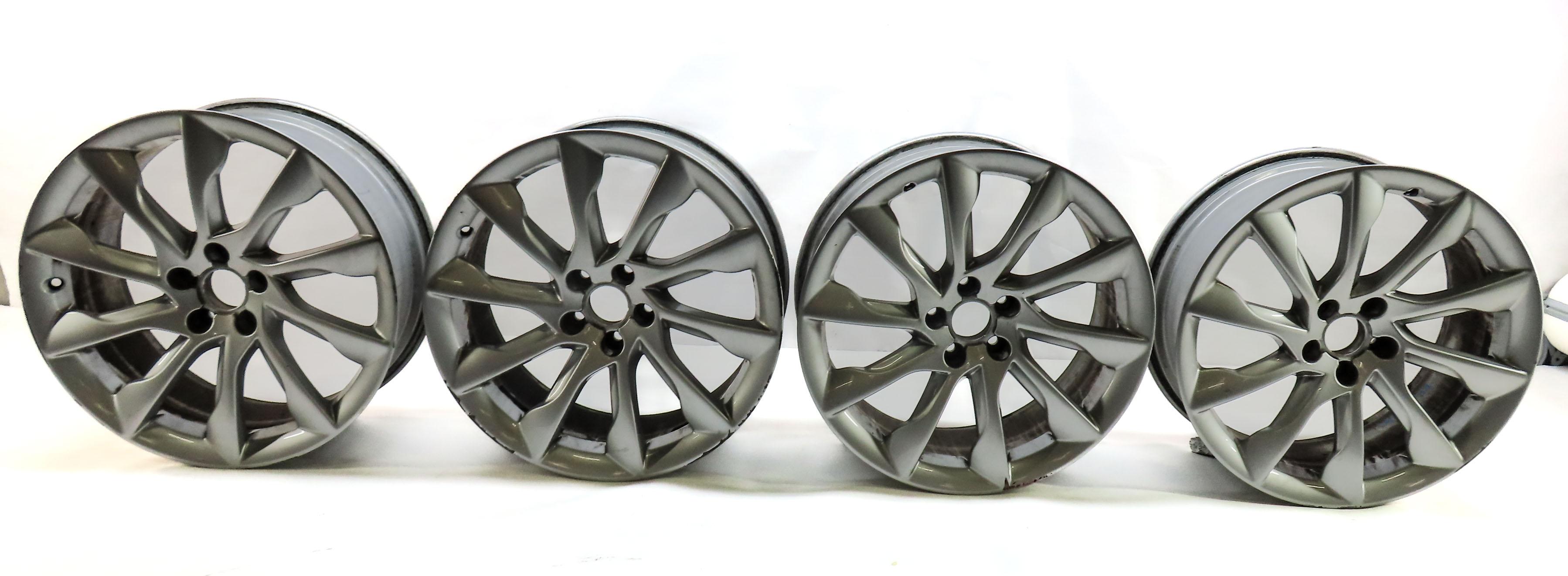 2013-2014 AUDI A5 (B8 8T) 18x8.5 - 10 SPOKE ALUMINUM ALLOY WHEEL RIM SET4 SILVER — exact item pictured