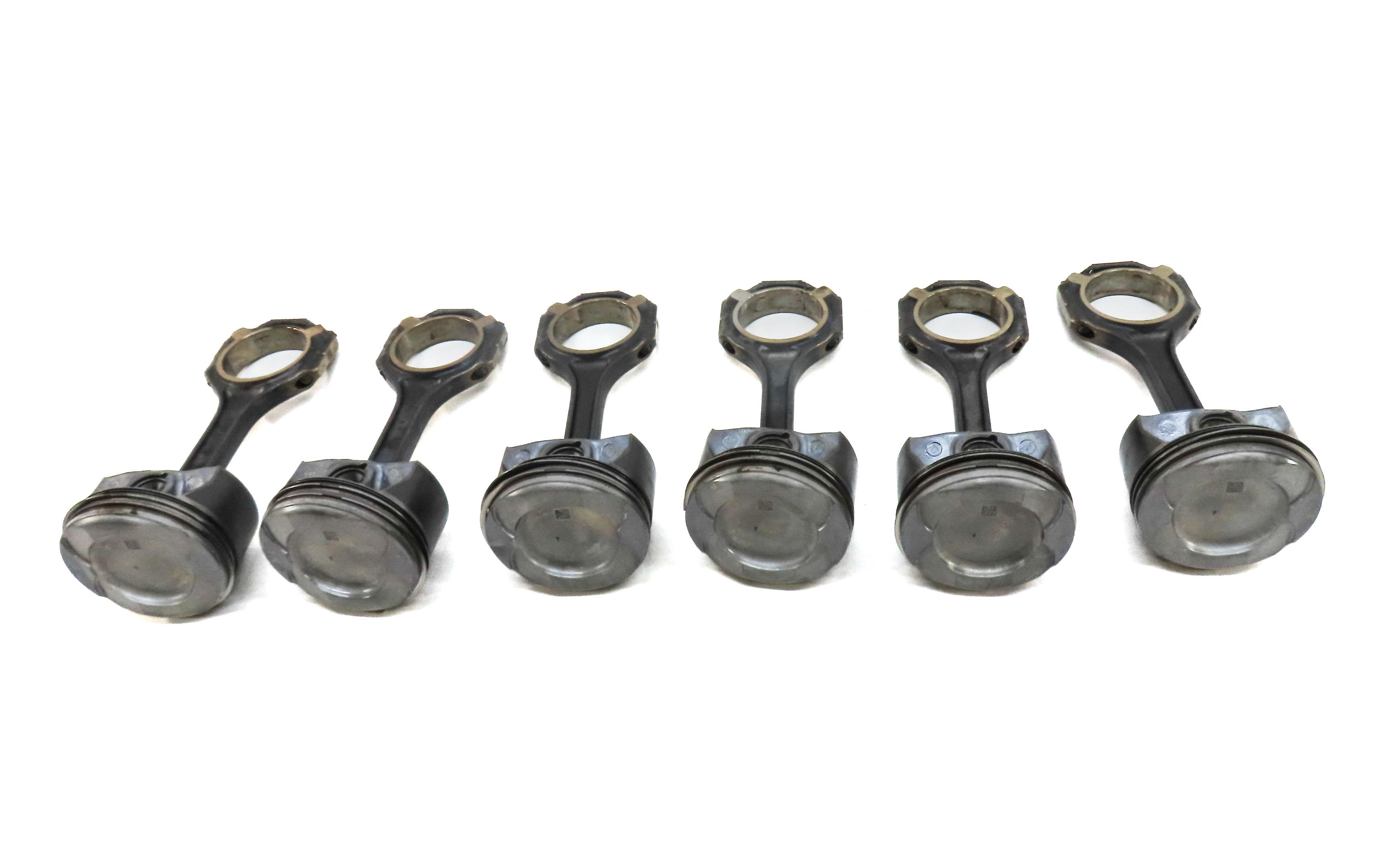 15-22 MERCEDES M276 3.0L ENGINE PISTON & ROD SET 6 X166 W166 W205 W222 W212 R231 — exact item pictured