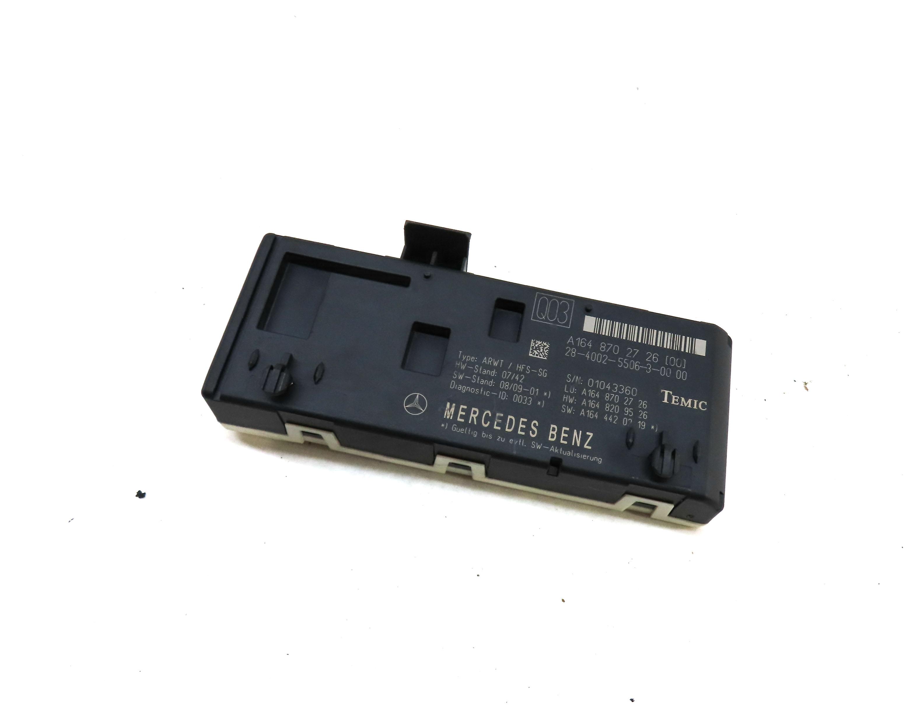 2012 MERCEDES GL350 (X164) REAR HATCH TRUNK LIFTGATE CONTROL MODULE 1648702726 — exact item pictured