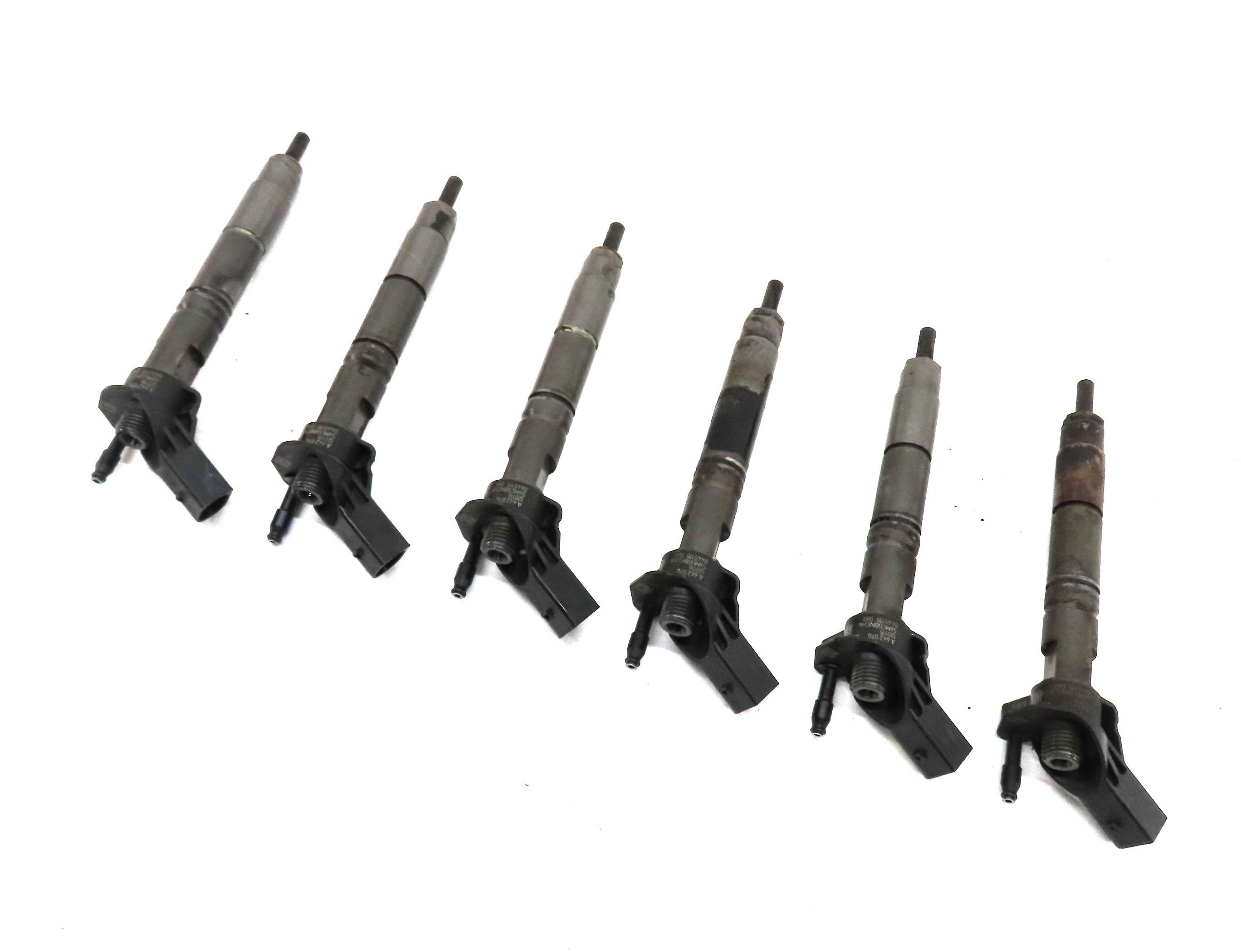 07-13 MERCEDES E GL ML R (W164 W211 W212 X164) 3.0L DIESEL FUEL INJECTOR SET 6 — exact item pictured