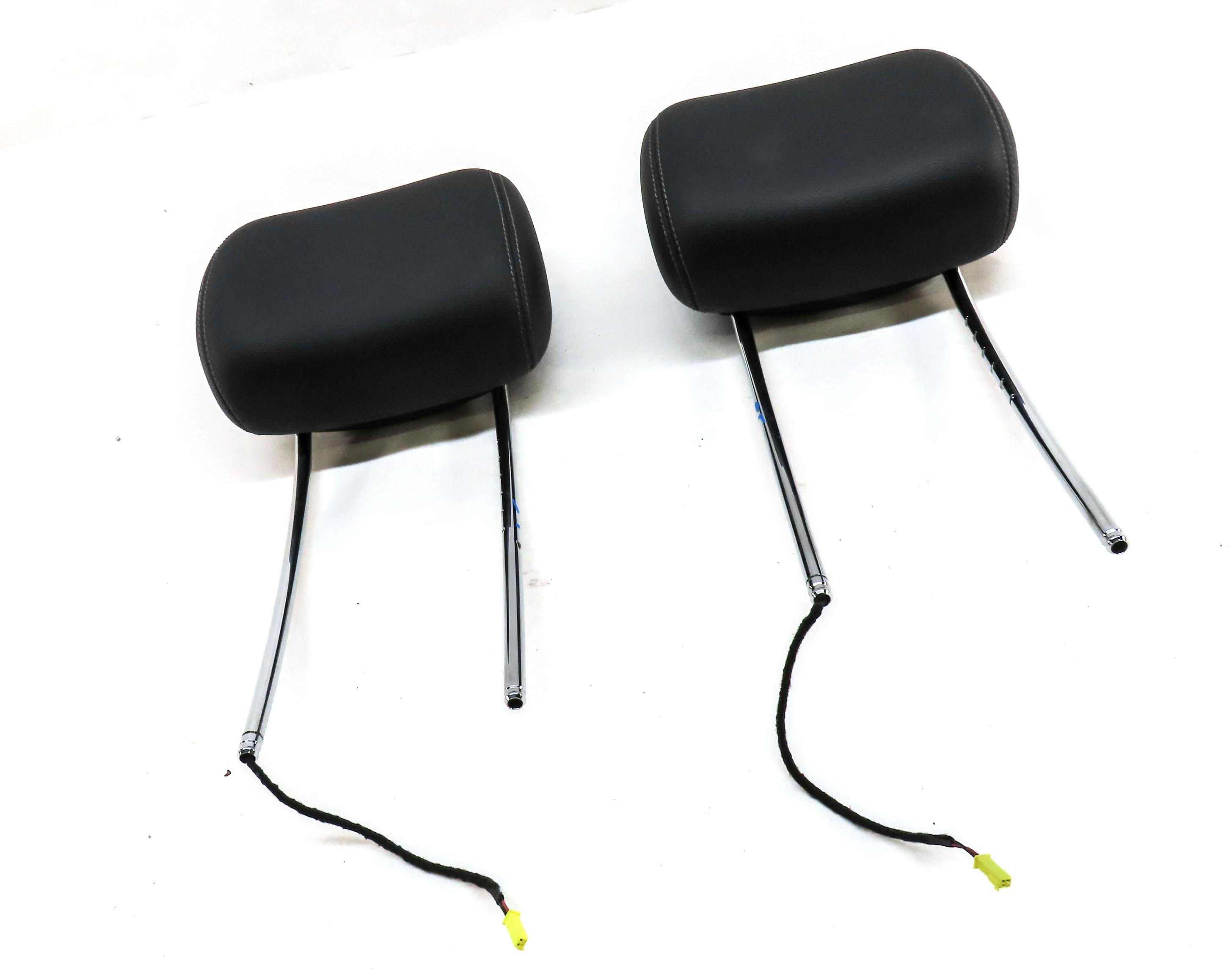 2007-2009 MERCEDES GL-CLASS (X164) FRONT LEFT & RIGHT SEAT HEADREST SET (BLACK) — exact item pictured